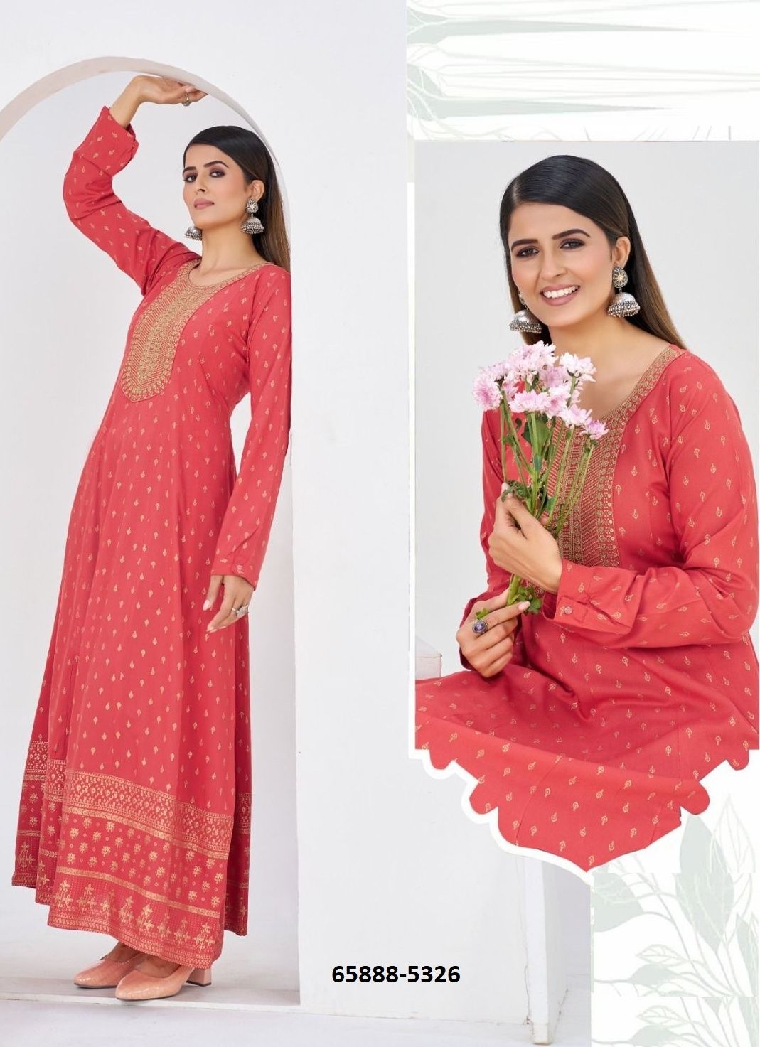 WANIYA - Catalog # 65888 (Set of 6 Readymade Women's Kurtis / Tops) WANIYA - Catalog # 65888 (Set of 6 Readymade Women's Kurtis / Tops)
