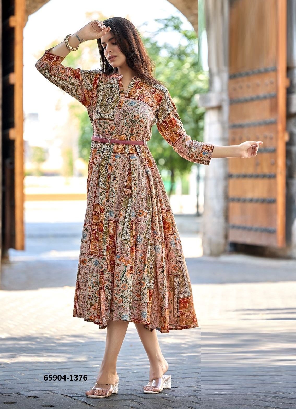 BELT 26 - Catalog # 65904 (Set of 6 Readymade Women's Kurtis / Tops) BELT 26 - Catalog # 65904 (Set of 6 Readymade Women's Kurtis / Tops)