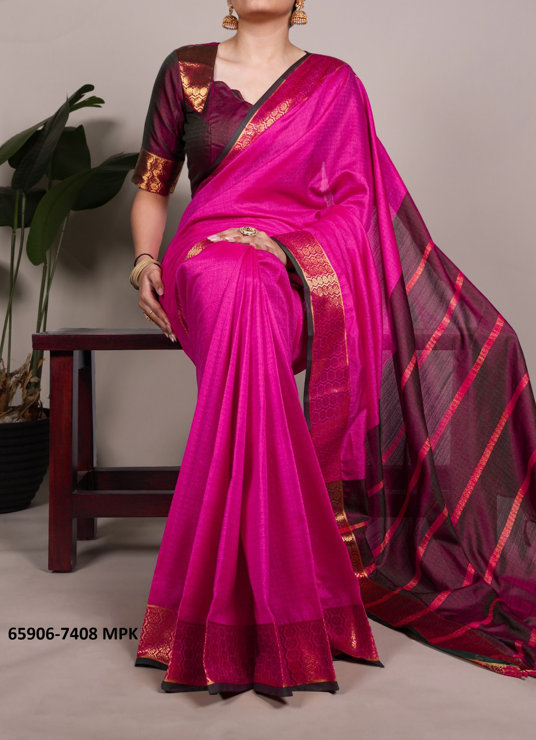 SERIES 7408 - Catalog # 65906 (Set of 2 Sarees) SERIES 7408 - Catalog # 65906 (Set of 2 Sarees)