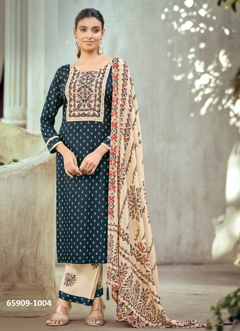 RANGOLI - Catalog # 65909 (Set of 6 Readymade Salwar Suits)