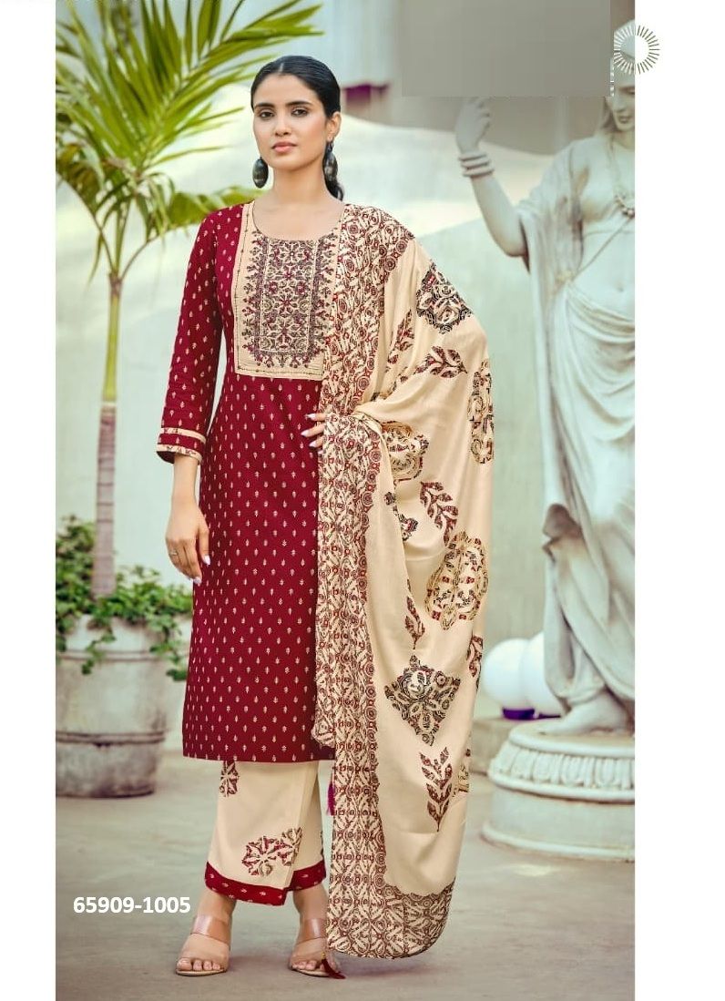 RANGOLI - Catalog # 65909 (Set of 6 Readymade Salwar Suits)