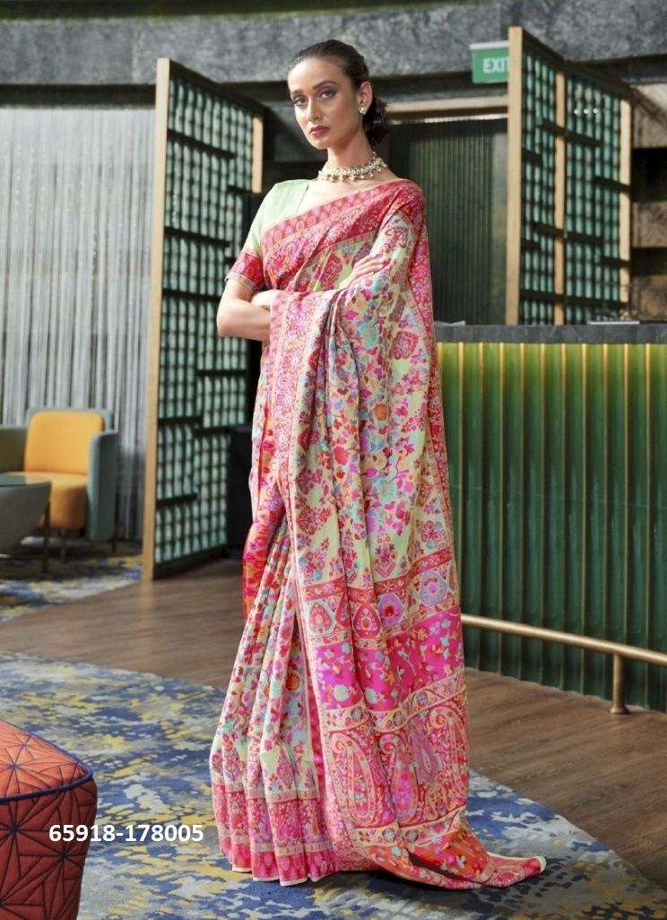 KASHMIRI SILK - Catalog # 65918 (Set of 6 Sarees) KASHMIRI SILK - Catalog # 65918 (Set of 6 Sarees)