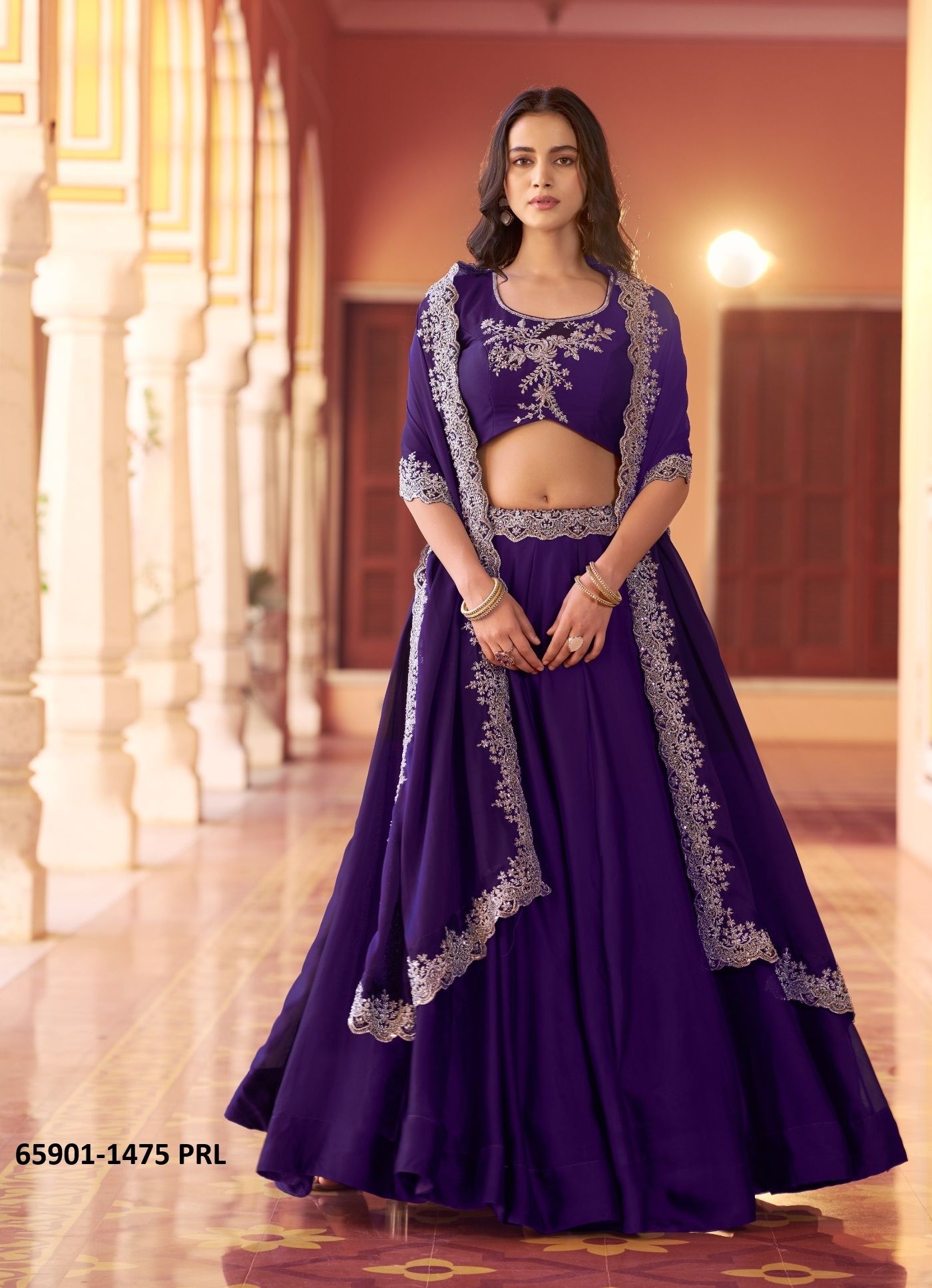 GULNAAZ 1475 - Catalog # 65901 (Set of 2 Semi-Stitched Lehengas) GULNAAZ 1475 - Catalog # 65901 (Set of 2 Semi-Stitched Lehengas)