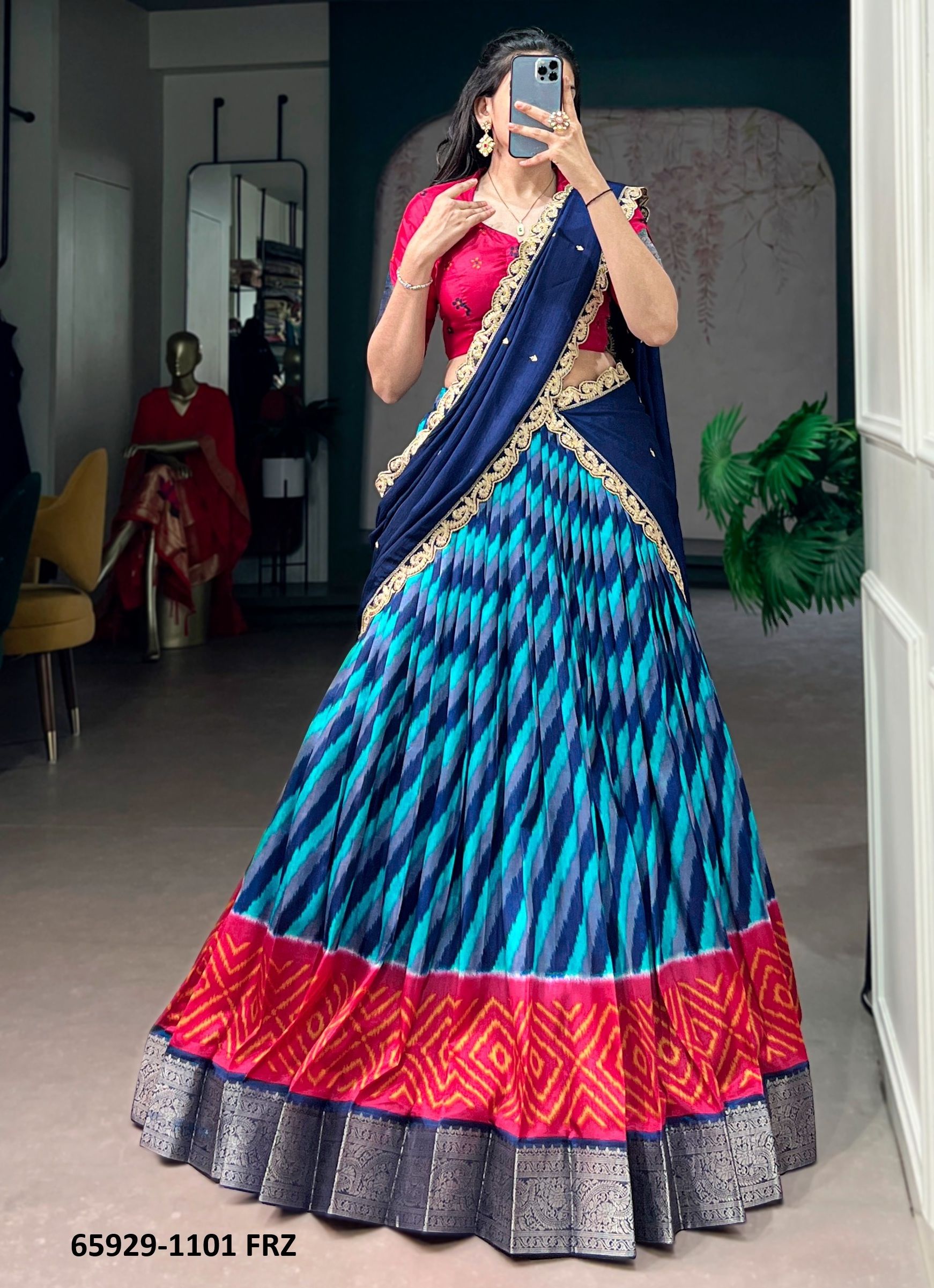 SERIES 1101 - Catalog # 65929 (Set of 4 Semi-Stitched Lehengas) SERIES 1101 - Catalog # 65929 (Set of 4 Semi-Stitched Lehengas)