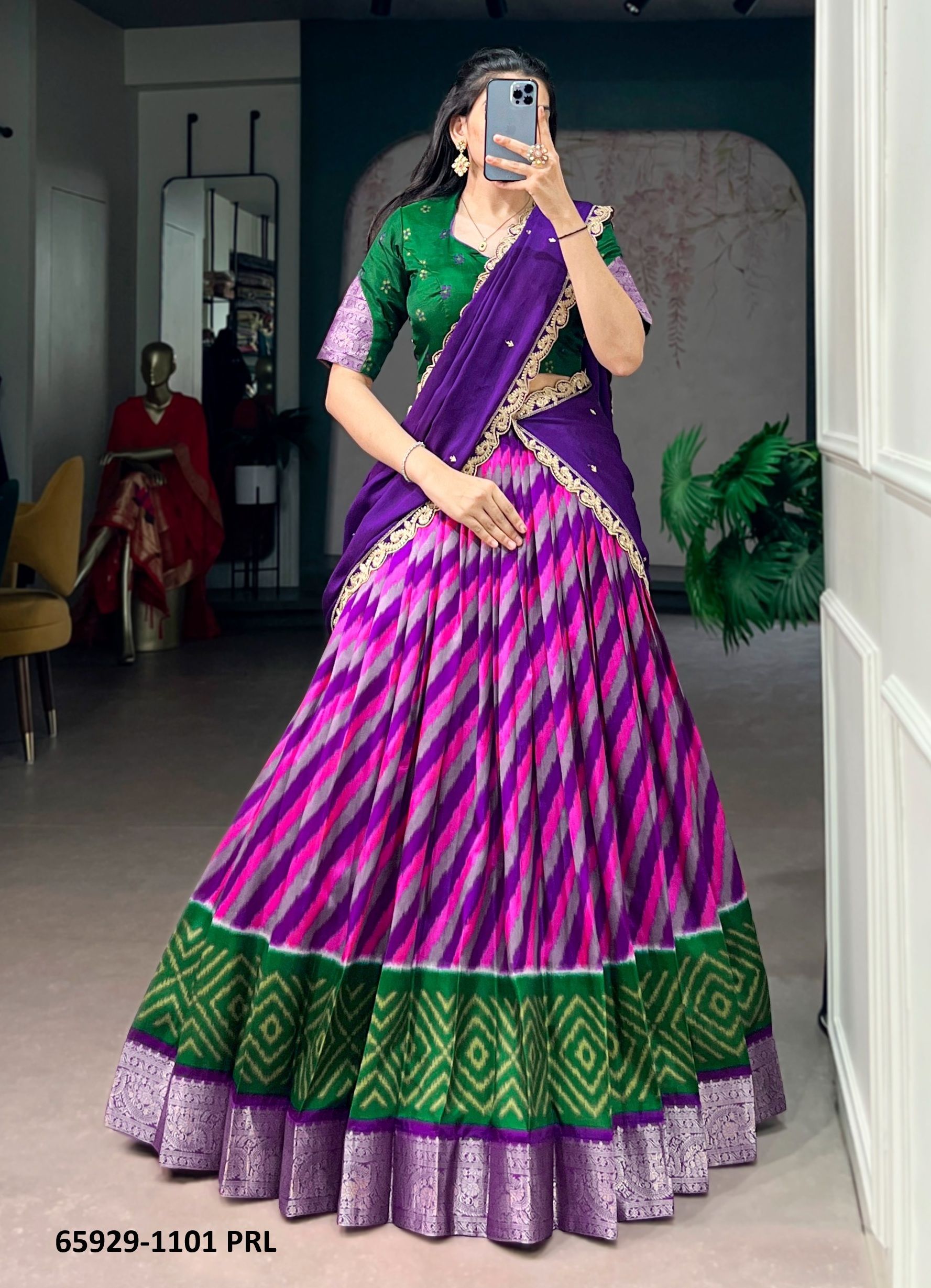 SERIES 1101 - Catalog # 65929 (Set of 4 Semi-Stitched Lehengas) SERIES 1101 - Catalog # 65929 (Set of 4 Semi-Stitched Lehengas)