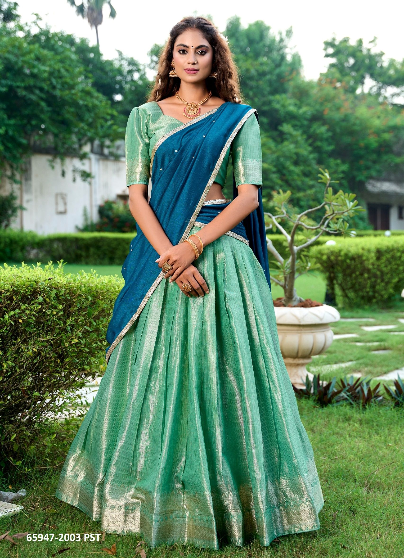 KESARIYA 2003 - Catalog # 65947 (Set of 4 Semi-Stitched Lehengas) KESARIYA 2003 - Catalog # 65947 (Set of 4 Semi-Stitched Lehengas)