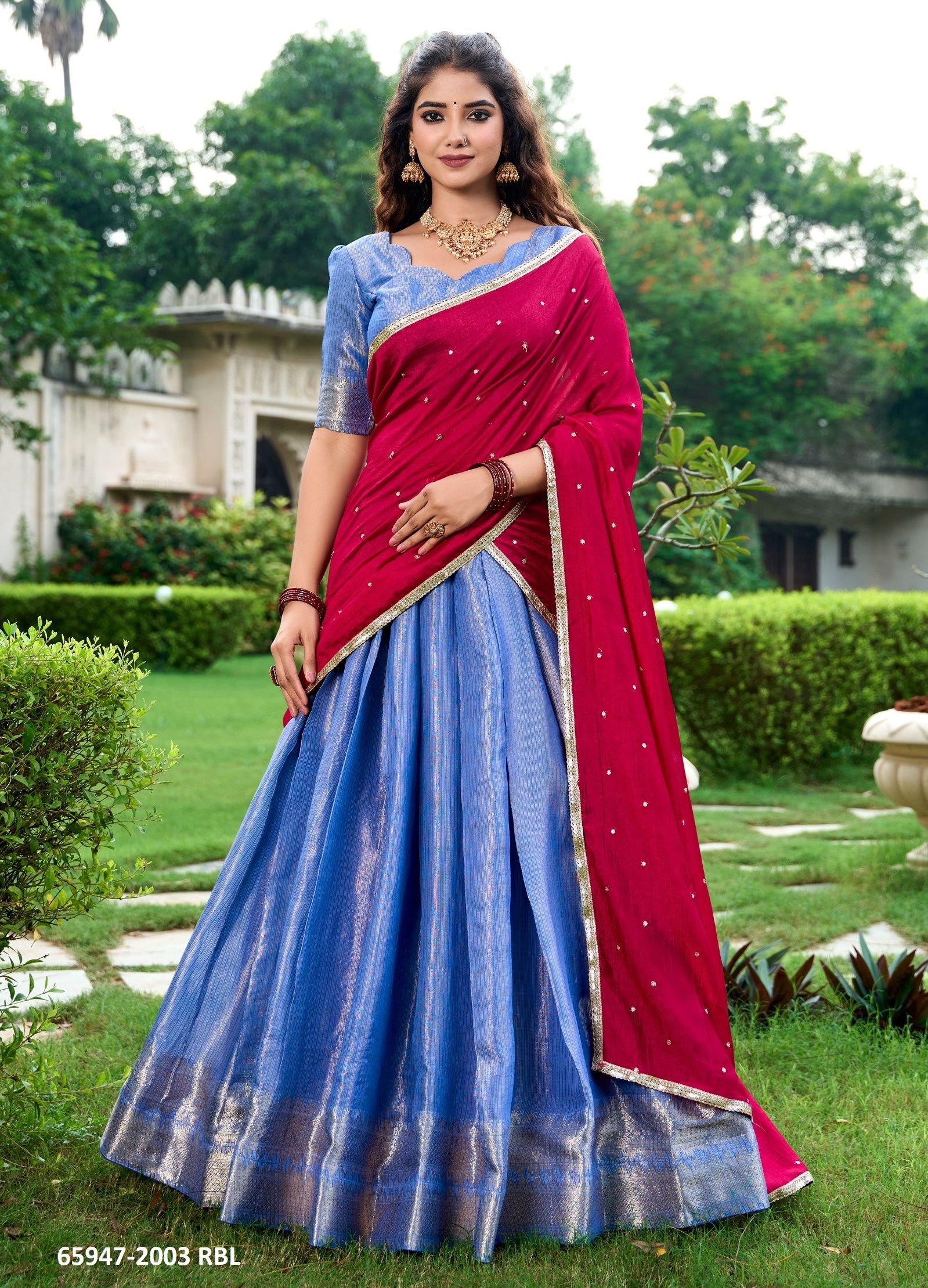 KESARIYA 2003 - Catalog # 65947 (Set of 4 Semi-Stitched Lehengas) KESARIYA 2003 - Catalog # 65947 (Set of 4 Semi-Stitched Lehengas)