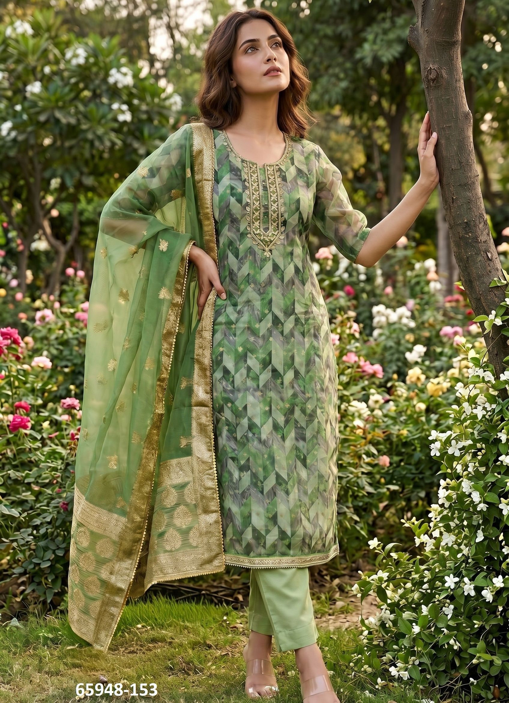 ROOHAA 28 - Catalog # 65948 (Set of 3 Readymade Salwar Suits)