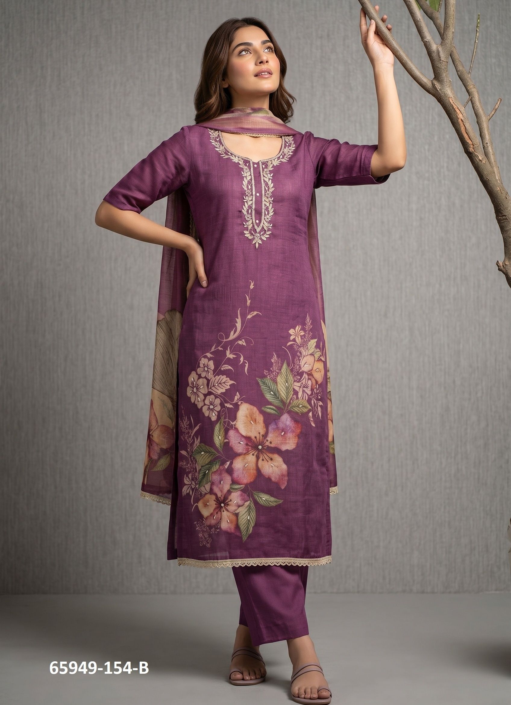 ROOHAA 29 - Catalog # 65949 (Set of 4 Readymade Salwar Suits)
