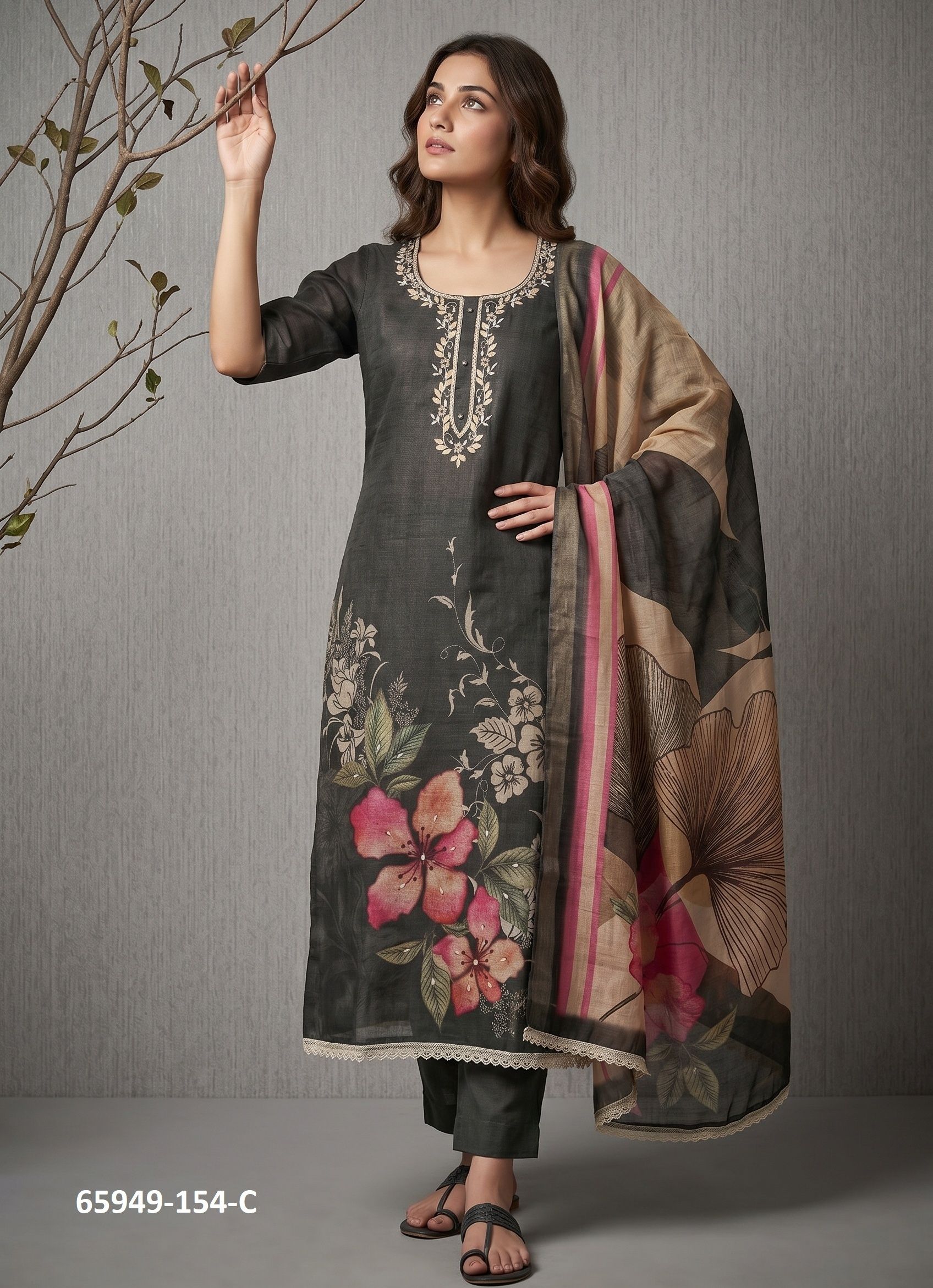 ROOHAA 29 - Catalog # 65949 (Set of 4 Readymade Salwar Suits)