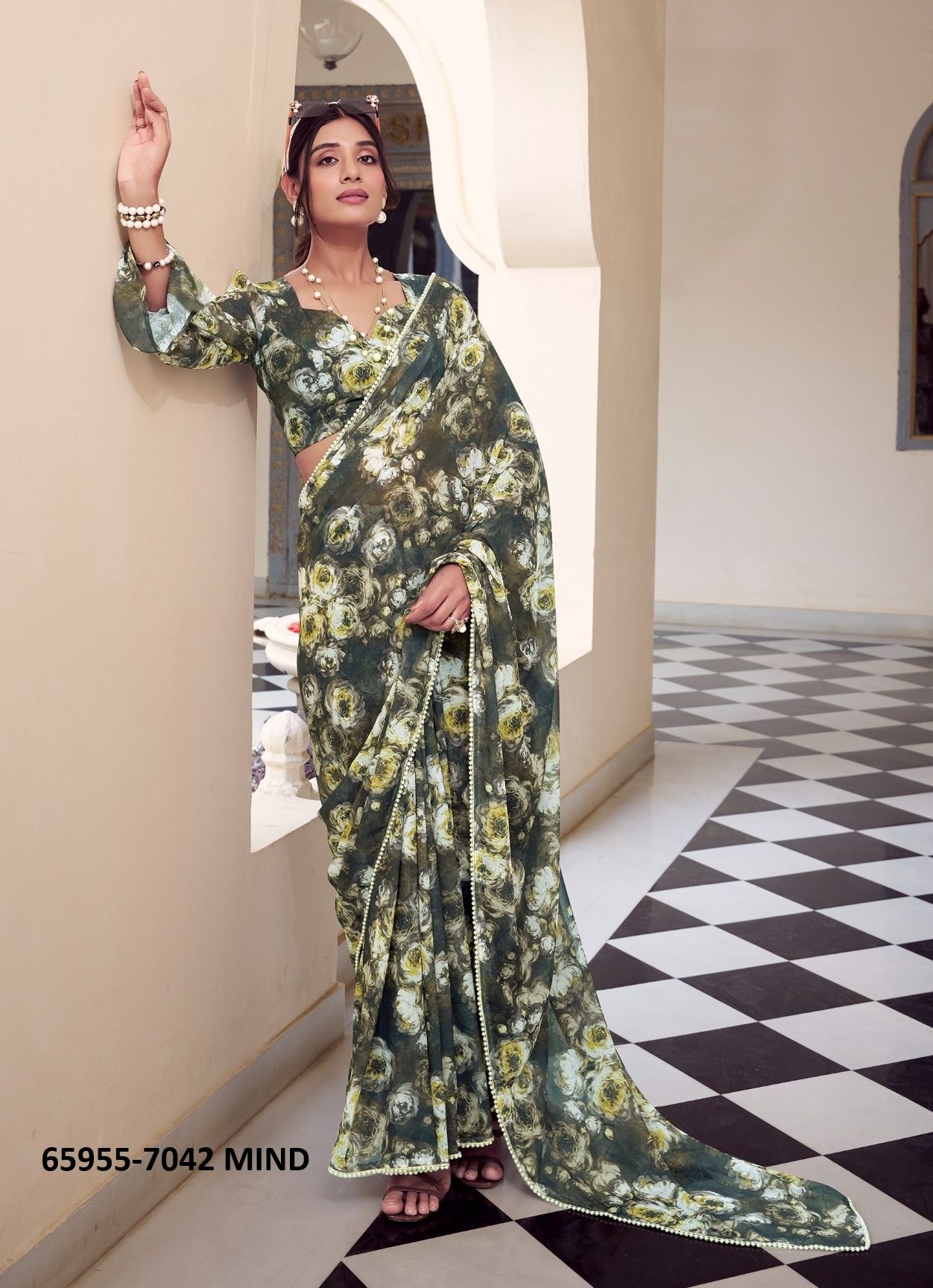 SERIES 7042 - Catalog # 65955 (Set of 2 Sarees)