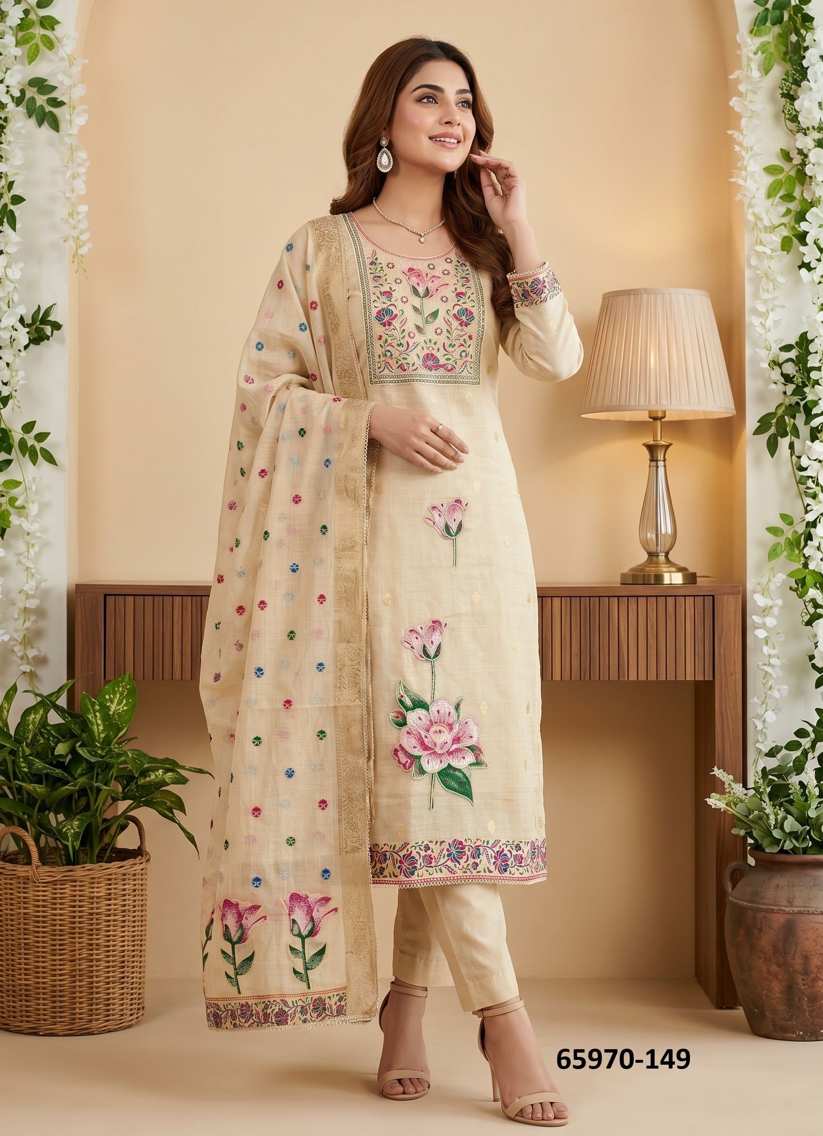 ROOHAA 27 - Catalog # 65970 (Set of 3 Readymade Salwar Suits)