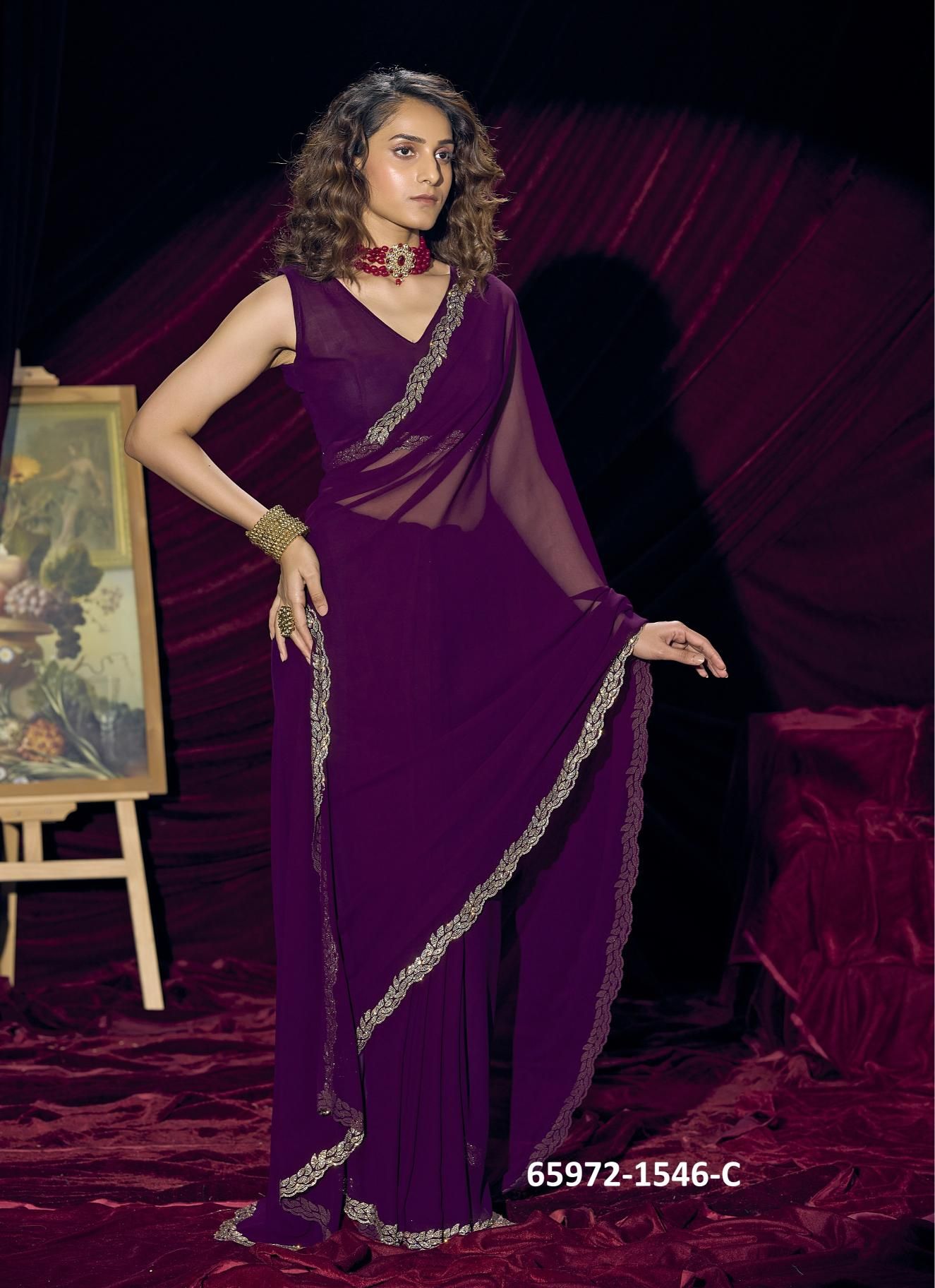 SERIES 1546 - Catalog # 65972 (Set of 5 Sarees)