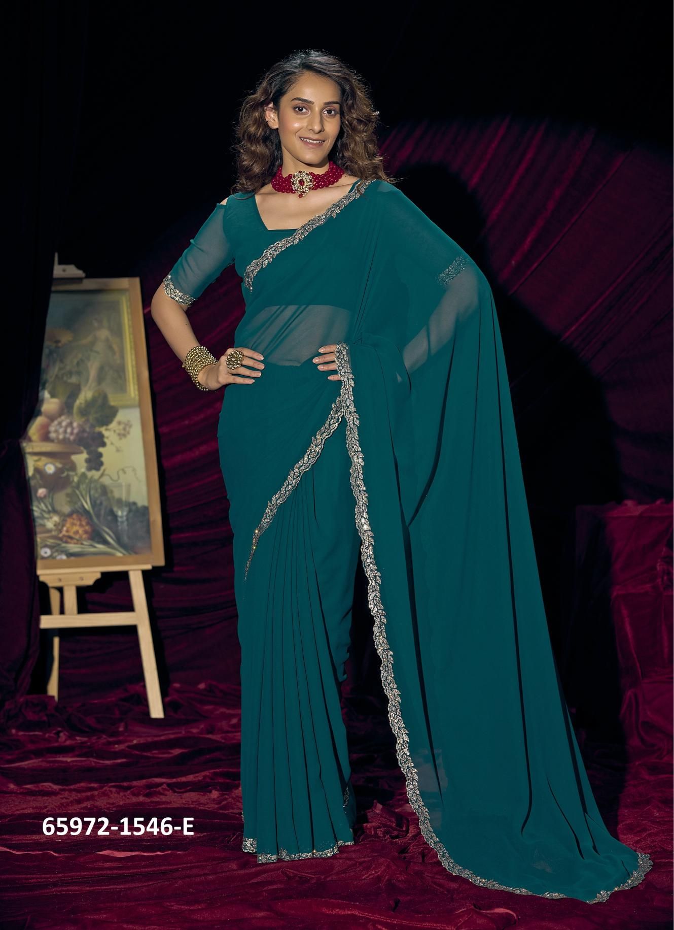 SERIES 1546 - Catalog # 65972 (Set of 5 Sarees)