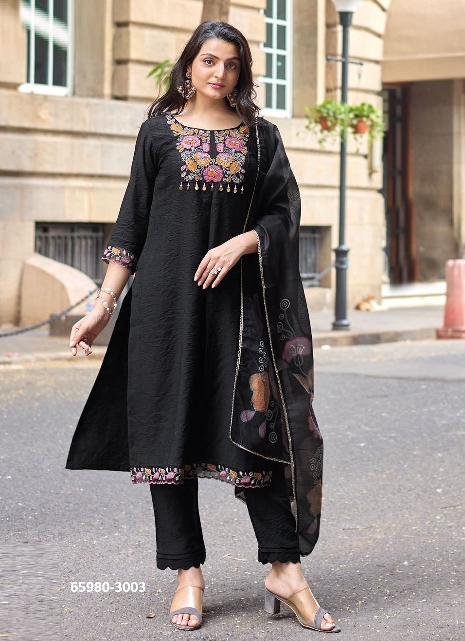 AARZOO - Catalog # 65980 (Set of 6 Readymade Salwar Suits)