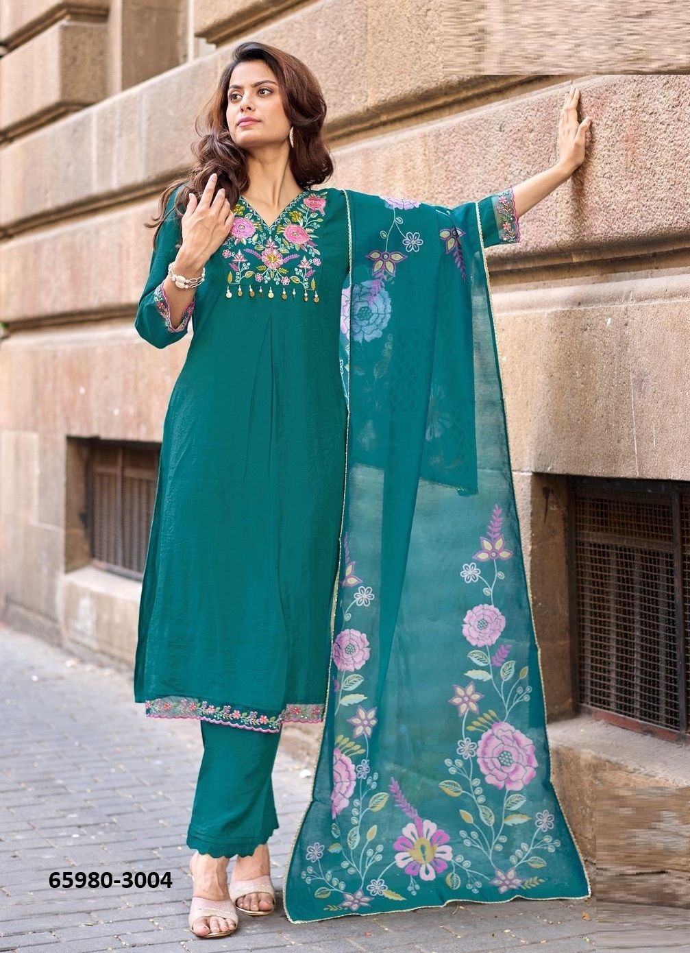 AARZOO - Catalog # 65980 (Set of 6 Readymade Salwar Suits)