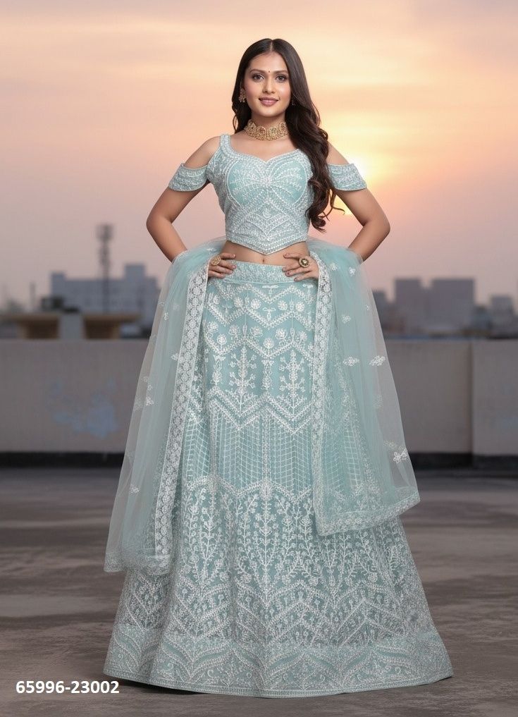 SHRAVANI 23001 - Catalog # 65996 (Set of 6 Semi-Stitched Lehengas)
