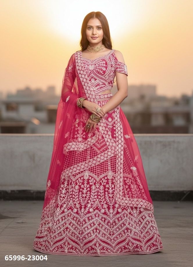 SHRAVANI 23001 - Catalog # 65996 (Set of 6 Semi-Stitched Lehengas)