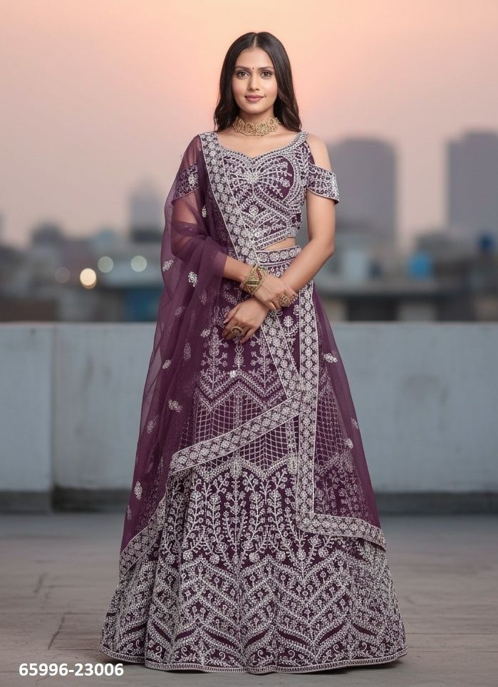 SHRAVANI 23001 - Catalog # 65996 (Set of 6 Semi-Stitched Lehengas)