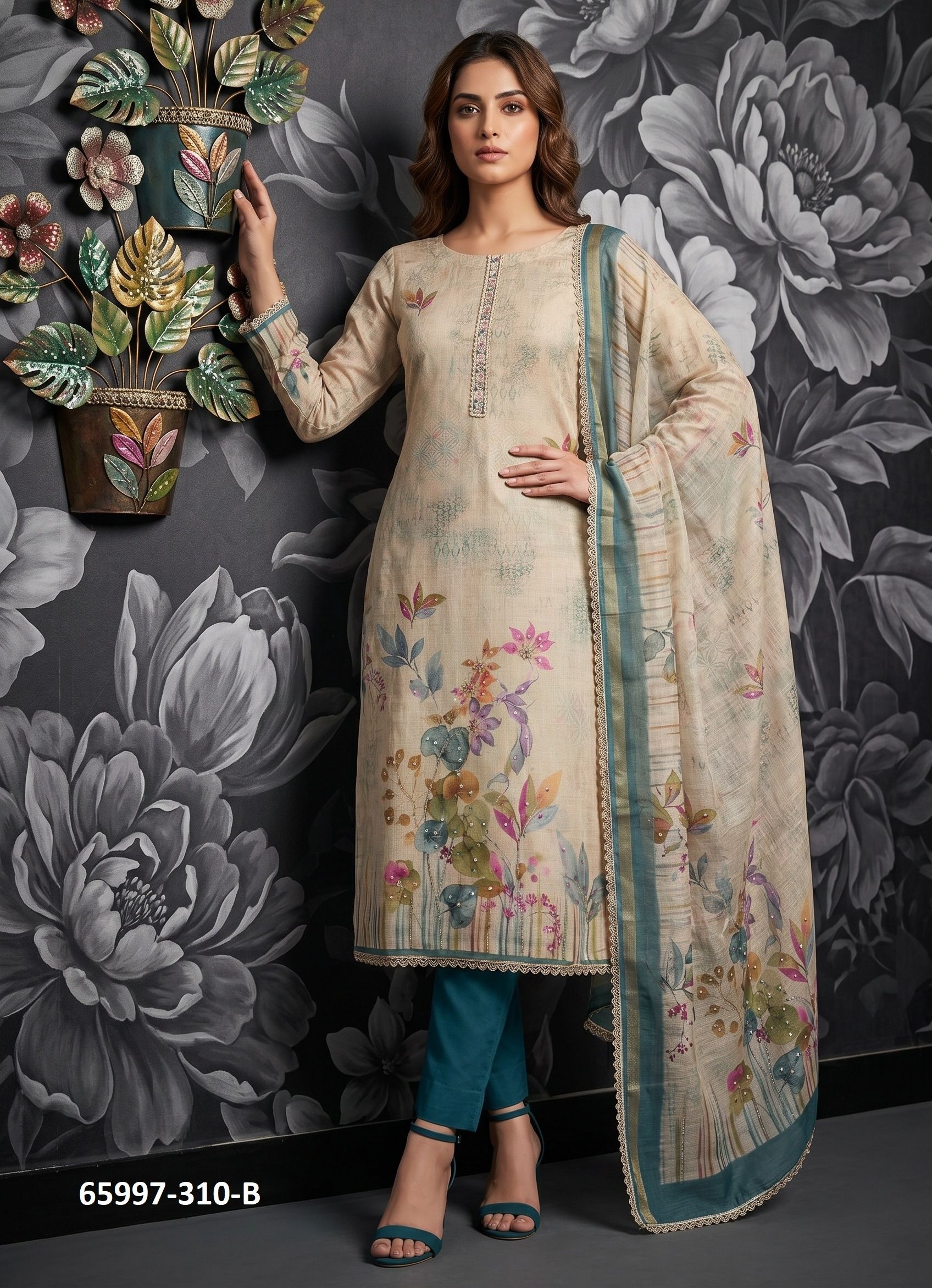 ROOHAA 30 - Catalog # 65997 (Set of 4 Readymade Salwar Suits)