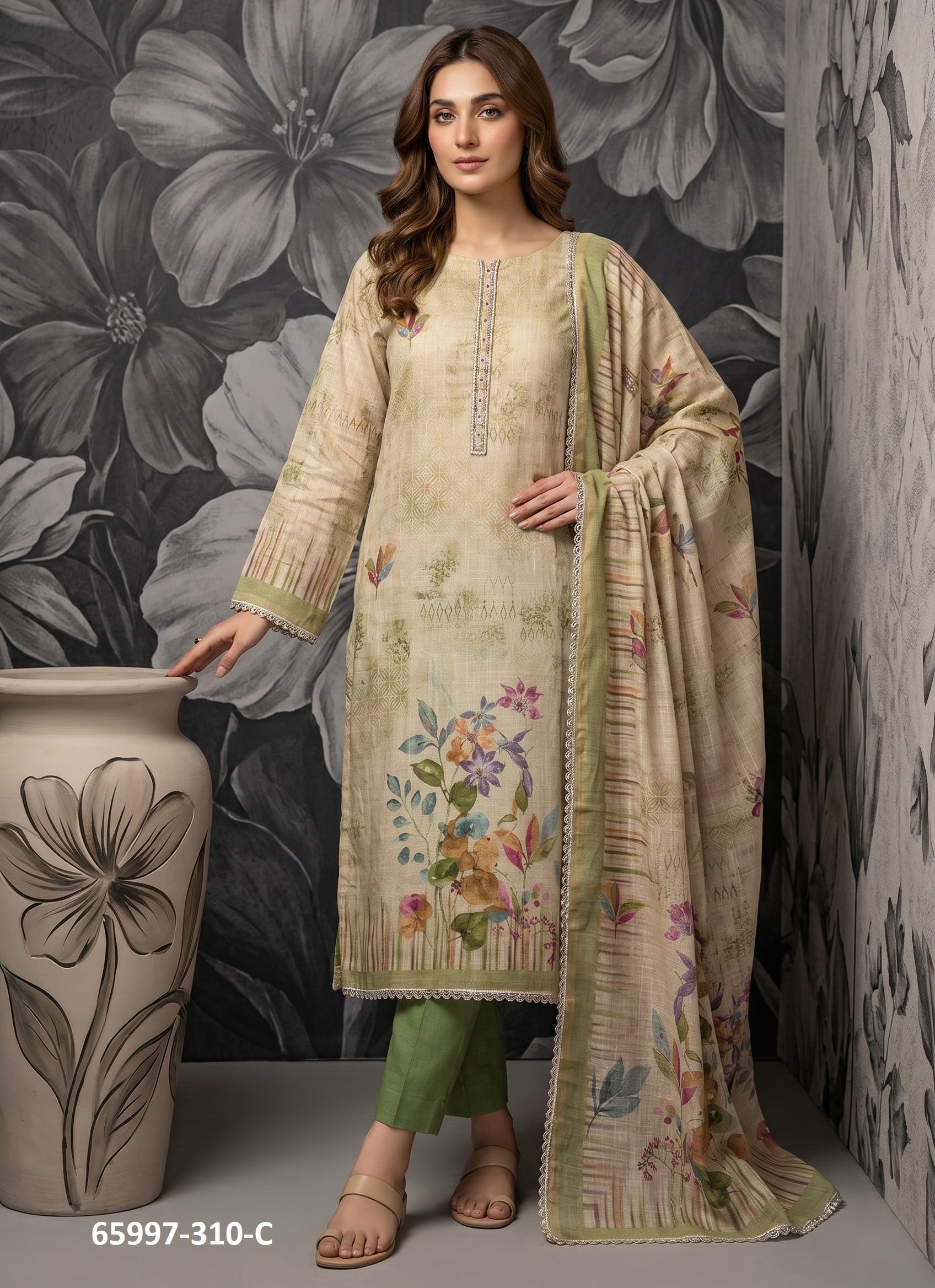 ROOHAA 30 - Catalog # 65997 (Set of 4 Readymade Salwar Suits)