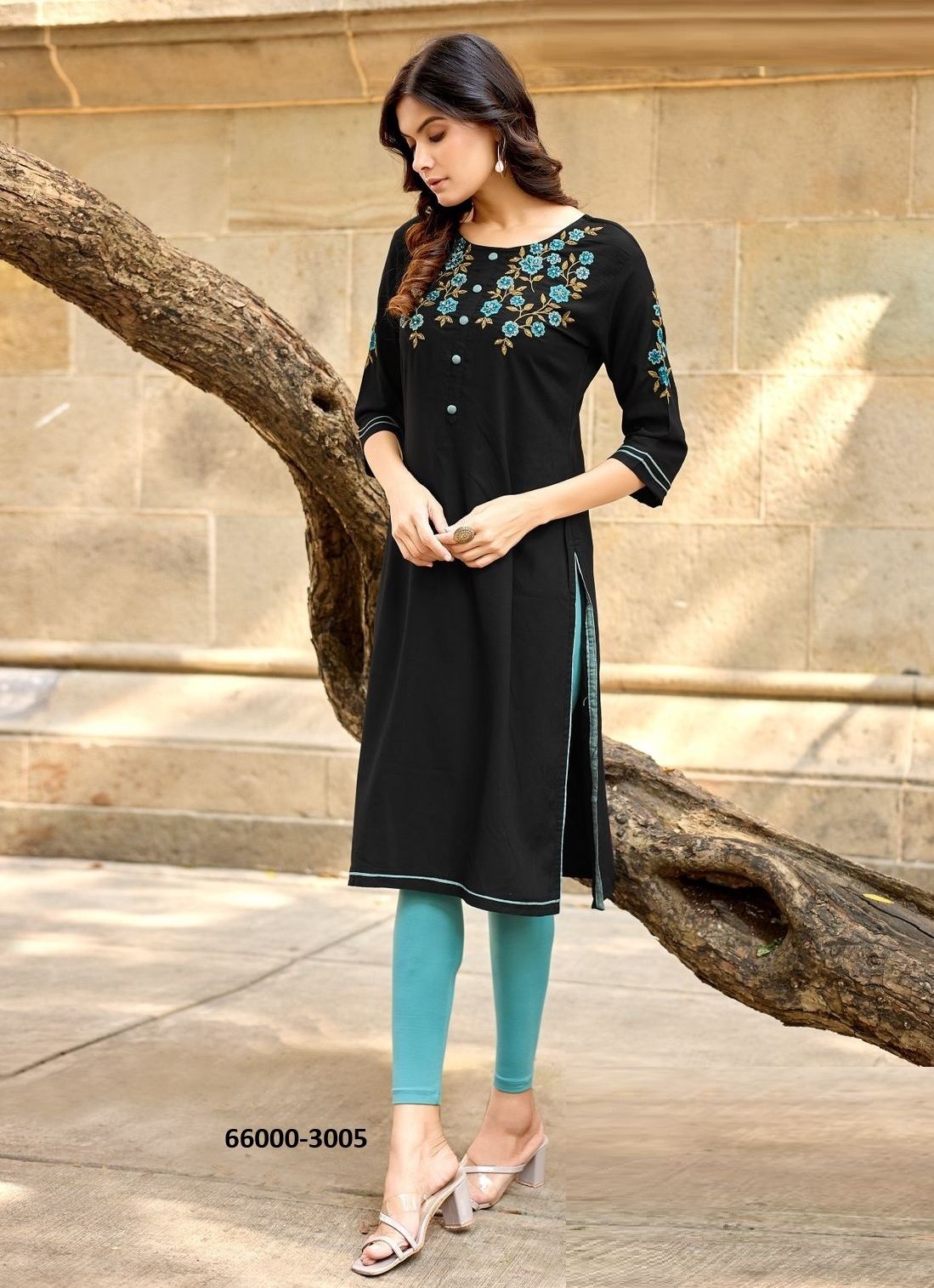 SUCHITRA - Catalog # 66000 (Set of 6 Readymade Women's Kurtis / Tops)