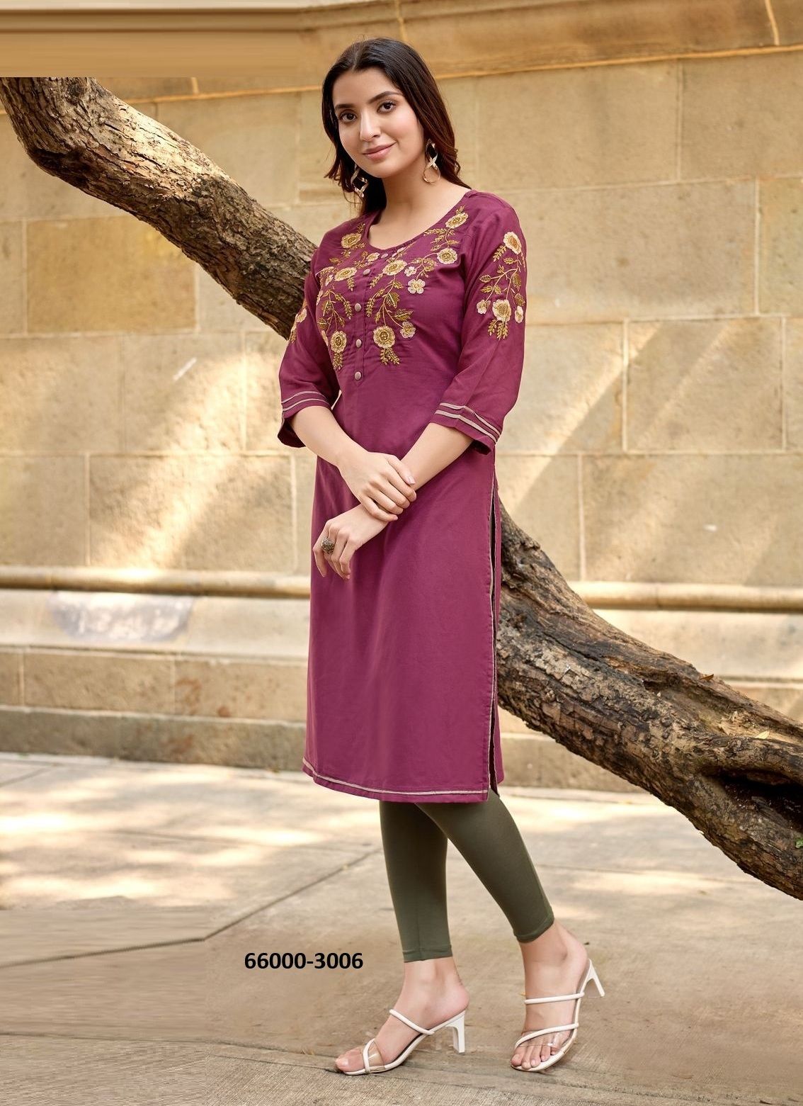 SUCHITRA - Catalog # 66000 (Set of 6 Readymade Women's Kurtis / Tops)
