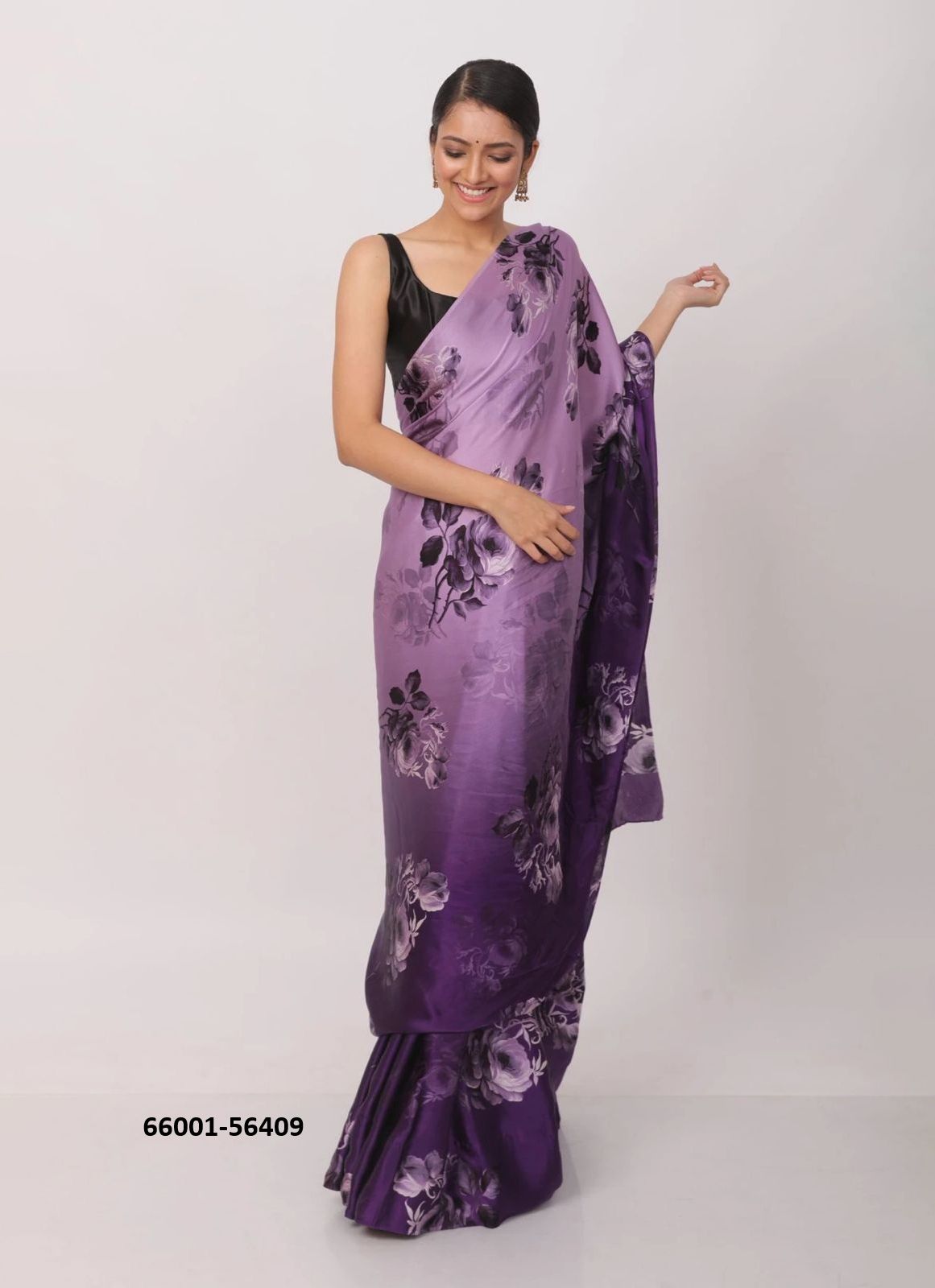 FLORAL JAPAN SATIN - Catalog # 66001 (Set of 10 Sarees)