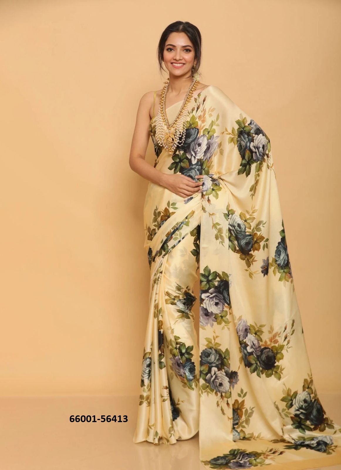 FLORAL JAPAN SATIN - Catalog # 66001 (Set of 10 Sarees)