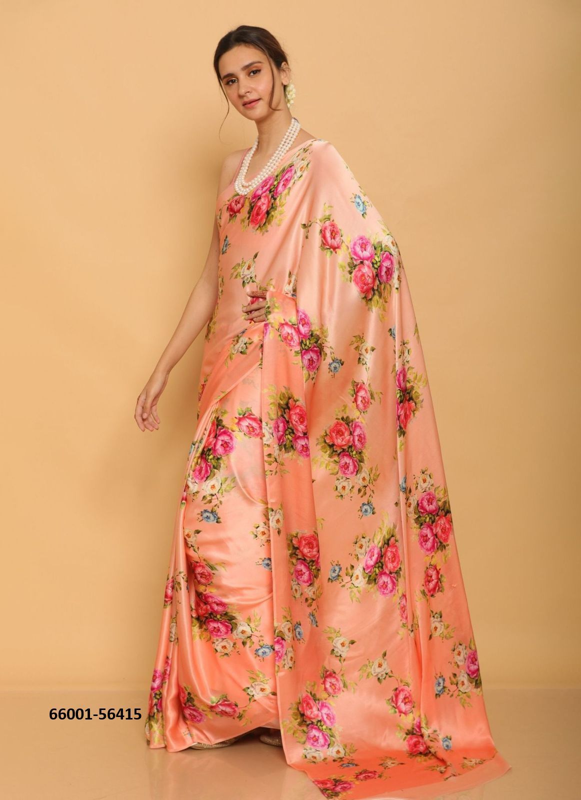 FLORAL JAPAN SATIN - Catalog # 66001 (Set of 10 Sarees)