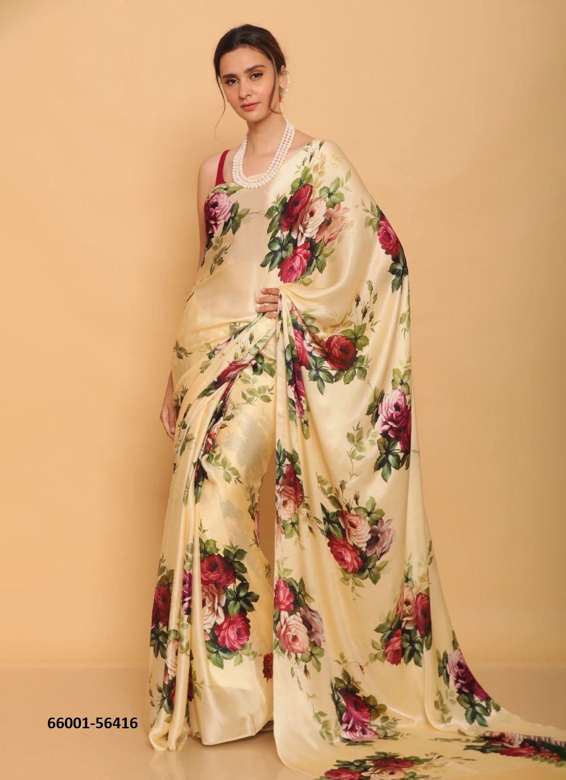 FLORAL JAPAN SATIN - Catalog # 66001 (Set of 10 Sarees)
