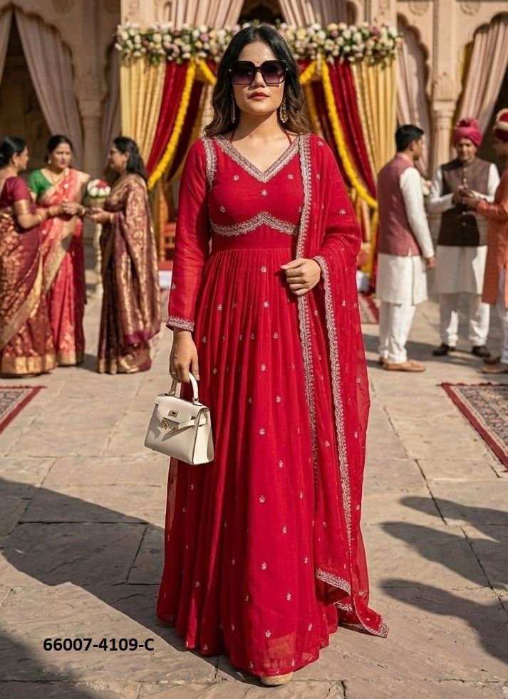 SERIES 4109 - Catalog # 66007 (Set of 4 Readymade Salwar Suits) SERIES 4109 - Catalog # 66007 (Set of 4 Readymade Salwar Suits)