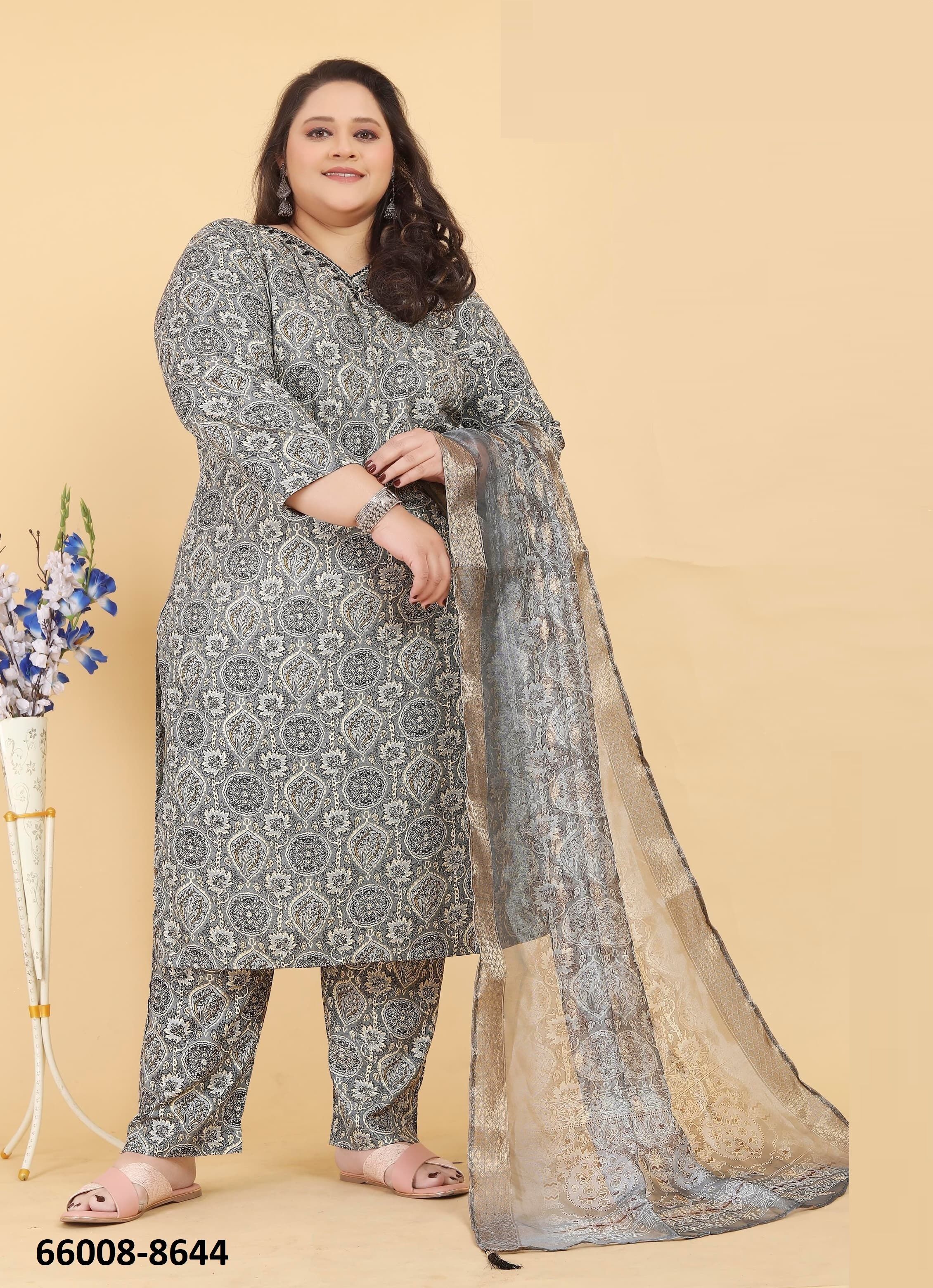BIG SIZE ROYAL 1 - Catalog # 66008 (Set of 4 Readymade Salwar Suits) BIG SIZE ROYAL 1 - Catalog # 66008 (Set of 4 Readymade Salwar Suits)