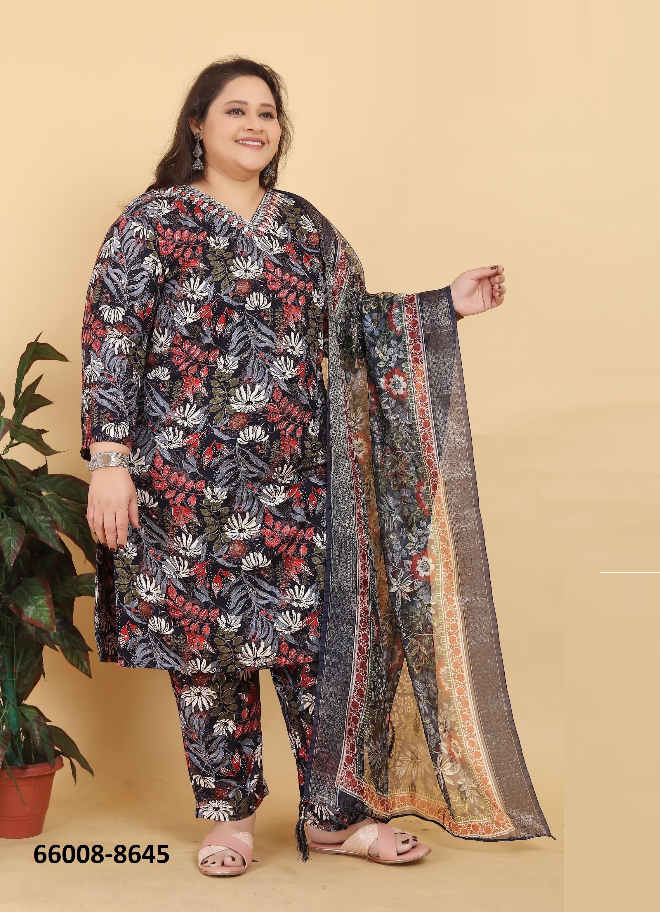 BIG SIZE ROYAL 1 - Catalog # 66008 (Set of 4 Readymade Salwar Suits) BIG SIZE ROYAL 1 - Catalog # 66008 (Set of 4 Readymade Salwar Suits)