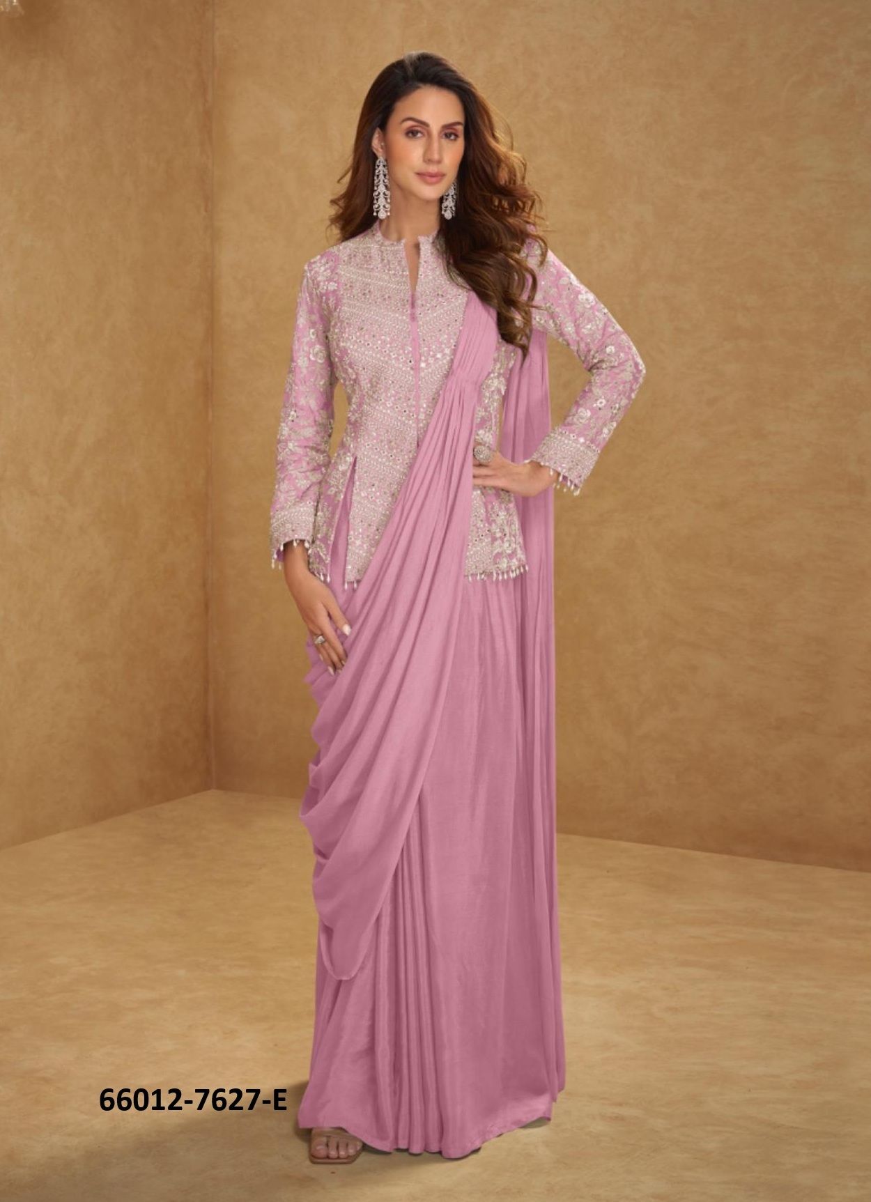 MIRZA NEW COLORS - Catalog # 66012 (Set of 4 Indo-Western Outfits) MIRZA NEW COLORS - Catalog # 66012 (Set of 4 Indo-Western Outfits)