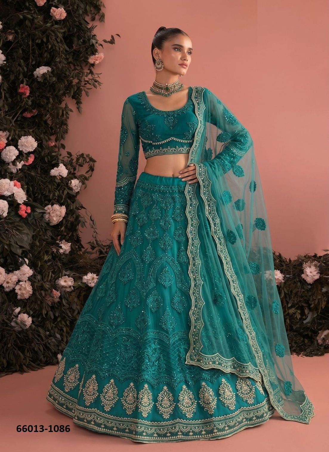 SERIES 1085-1090 - Catalog # 66013 (Set of 6 Semi-Stitched Lehengas) SERIES 1085-1090 - Catalog # 66013 (Set of 6 Semi-Stitched Lehengas)