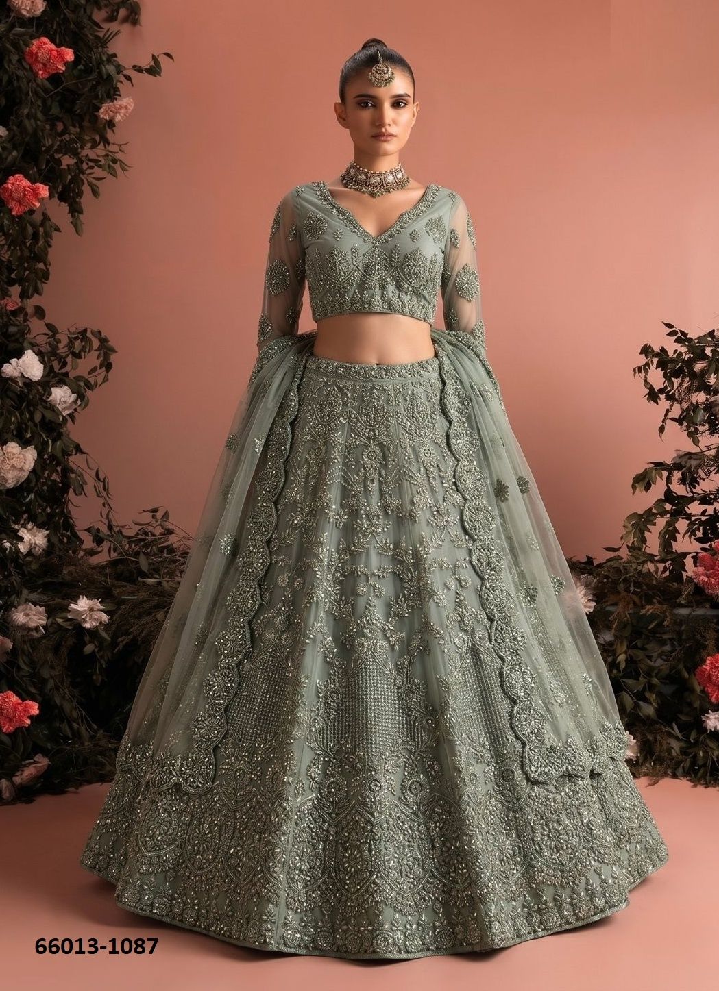 SERIES 1085-1090 - Catalog # 66013 (Set of 6 Semi-Stitched Lehengas) SERIES 1085-1090 - Catalog # 66013 (Set of 6 Semi-Stitched Lehengas)