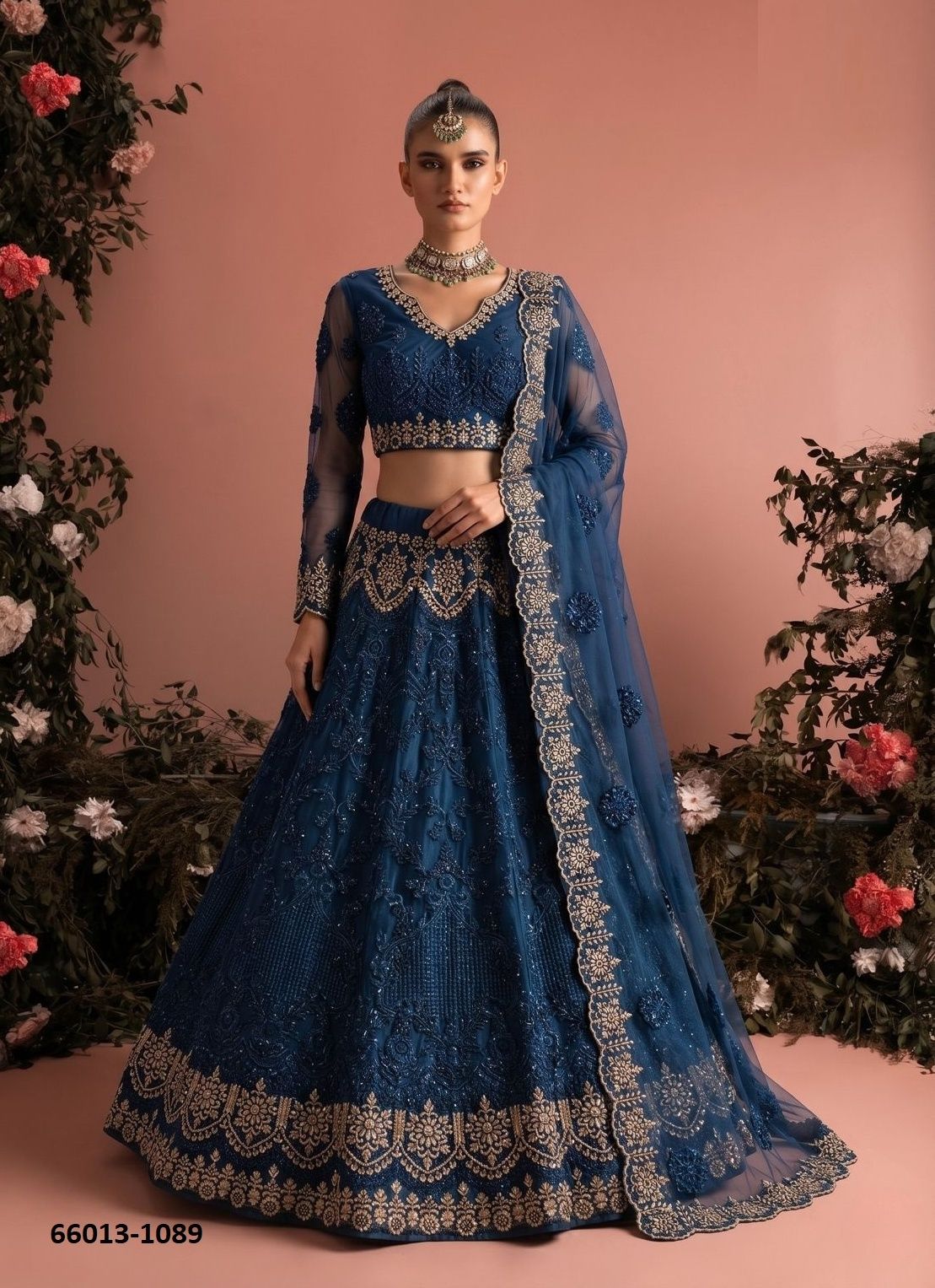 SERIES 1085-1090 - Catalog # 66013 (Set of 6 Semi-Stitched Lehengas) SERIES 1085-1090 - Catalog # 66013 (Set of 6 Semi-Stitched Lehengas)