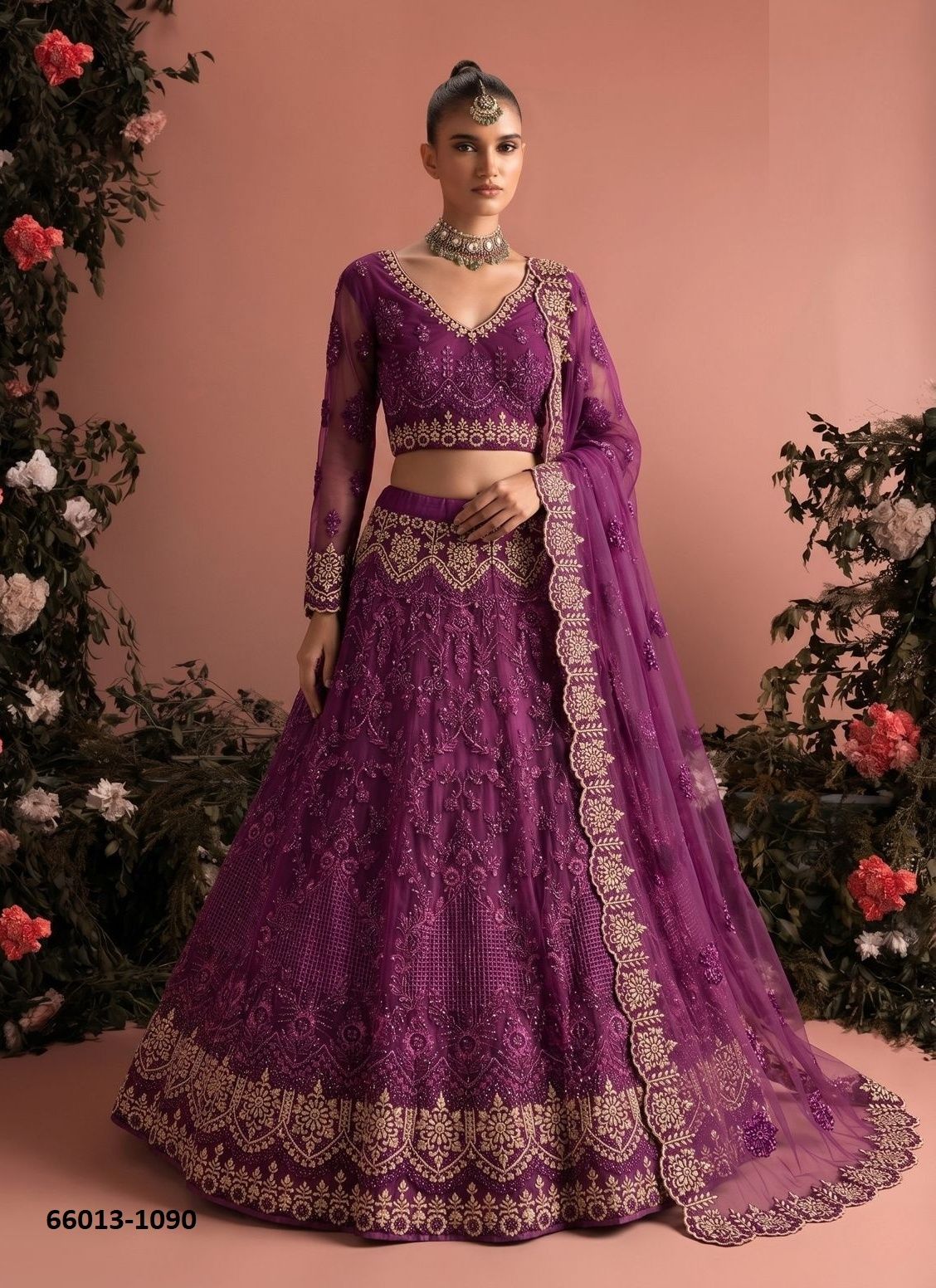 SERIES 1085-1090 - Catalog # 66013 (Set of 6 Semi-Stitched Lehengas) SERIES 1085-1090 - Catalog # 66013 (Set of 6 Semi-Stitched Lehengas)