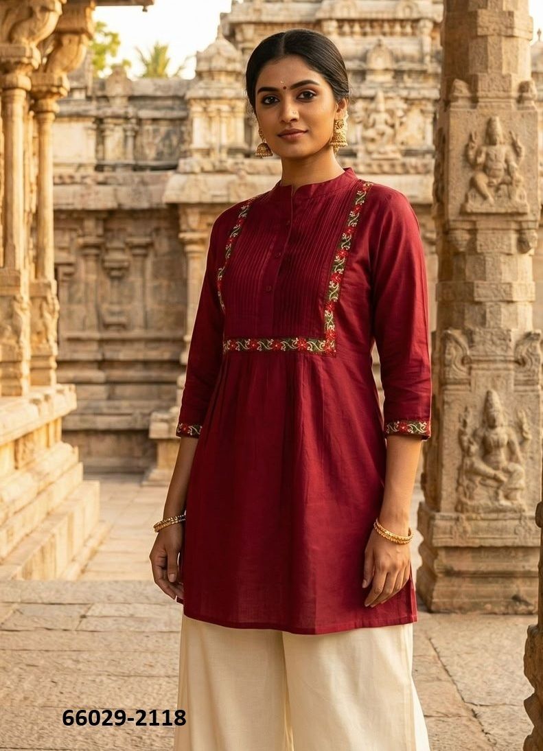TOPS EMBROIDERY - Catalog # 66029 (Set of 5 Readymade Women's Kurtis / Tops) TOPS EMBROIDERY - Catalog # 66029 (Set of 5 Readymade Women's Kurtis / Tops)