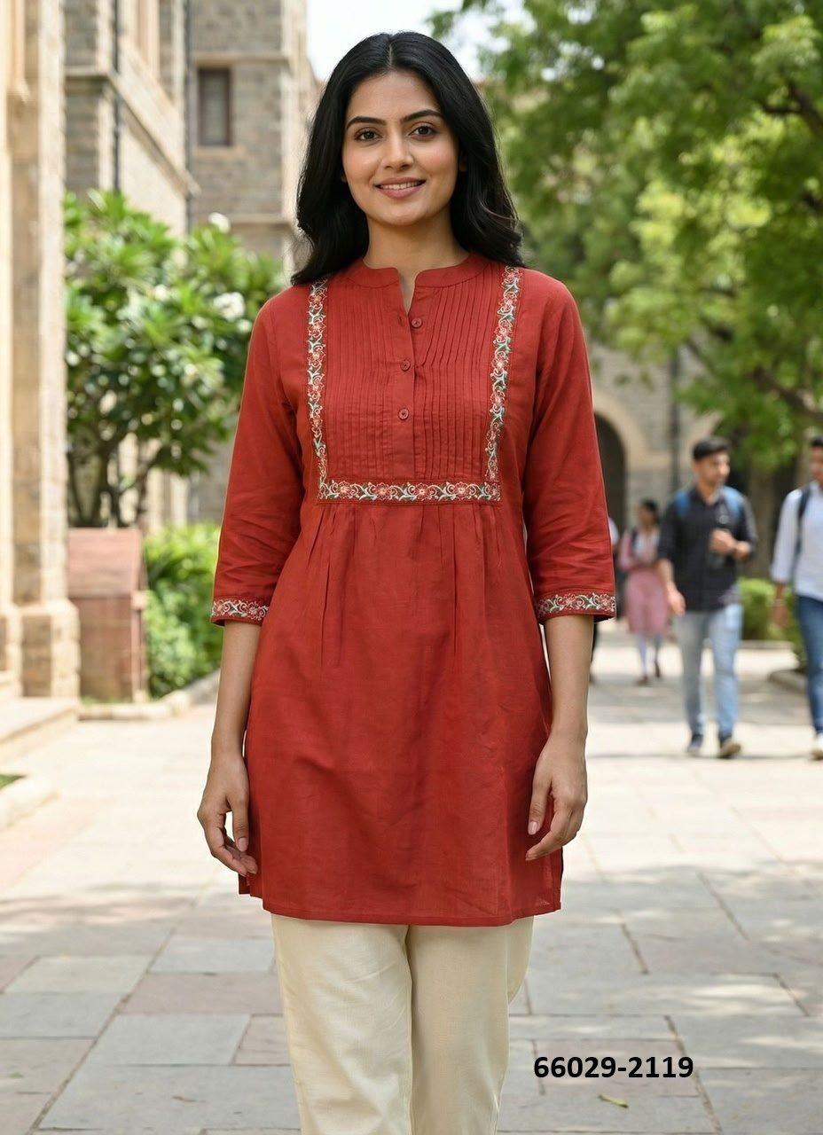 TOPS EMBROIDERY - Catalog # 66029 (Set of 5 Readymade Women's Kurtis / Tops) TOPS EMBROIDERY - Catalog # 66029 (Set of 5 Readymade Women's Kurtis / Tops)