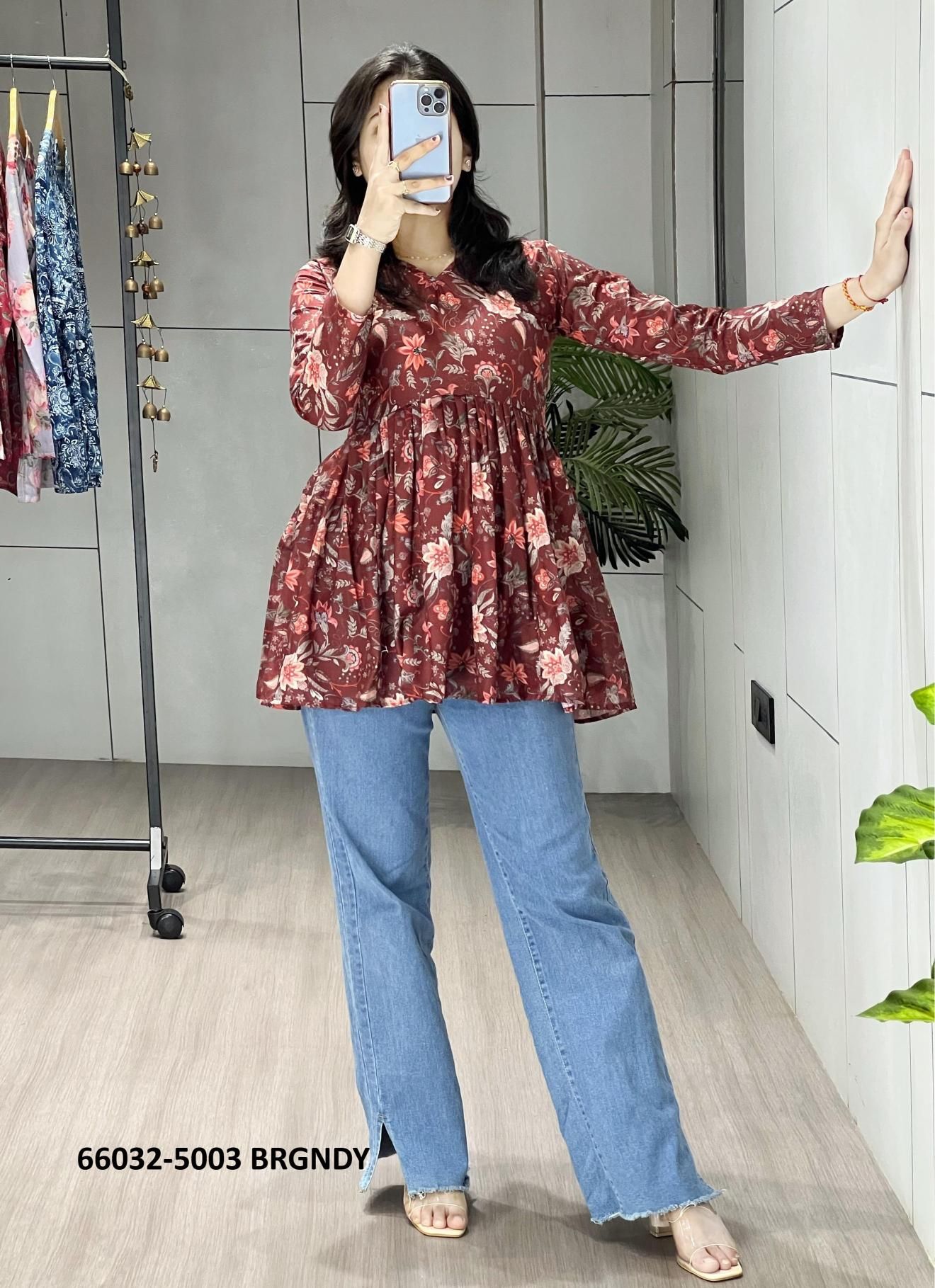 SERIES 5003 - Catalog # 66032 (Set of 6 Readymade Women's Kurtis / Tops) SERIES 5003 - Catalog # 66032 (Set of 6 Readymade Women's Kurtis / Tops)