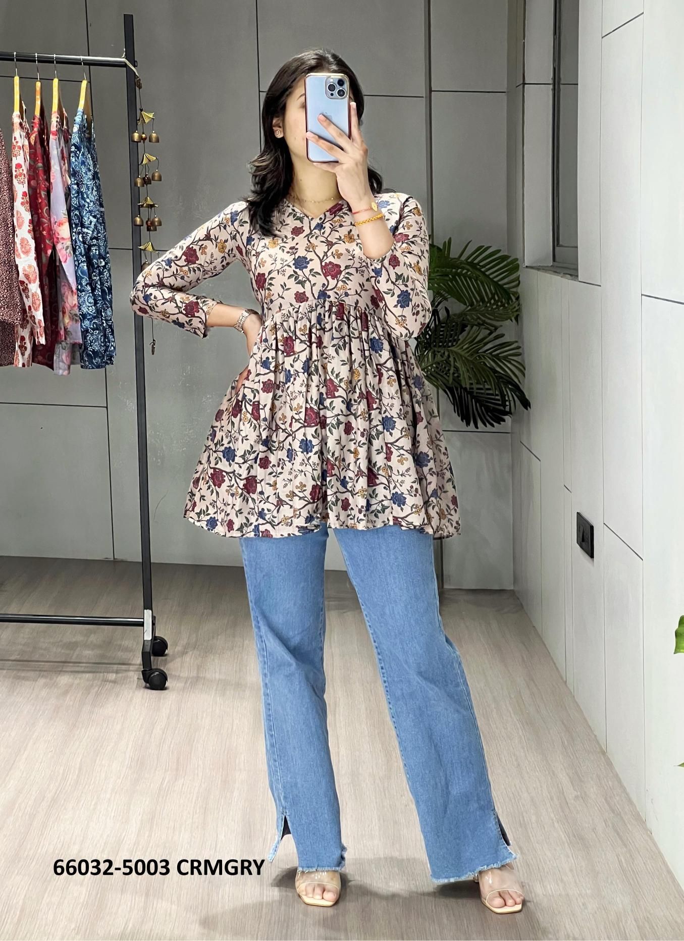SERIES 5003 - Catalog # 66032 (Set of 6 Readymade Women's Kurtis / Tops) SERIES 5003 - Catalog # 66032 (Set of 6 Readymade Women's Kurtis / Tops)