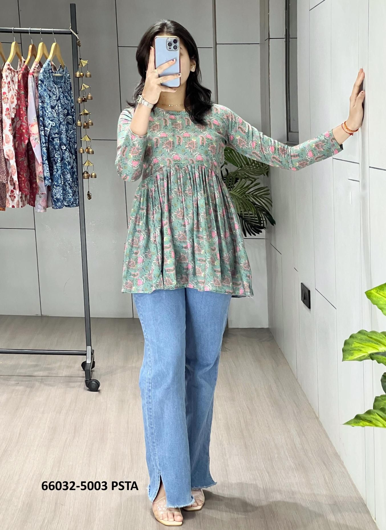 SERIES 5003 - Catalog # 66032 (Set of 6 Readymade Women's Kurtis / Tops) SERIES 5003 - Catalog # 66032 (Set of 6 Readymade Women's Kurtis / Tops)