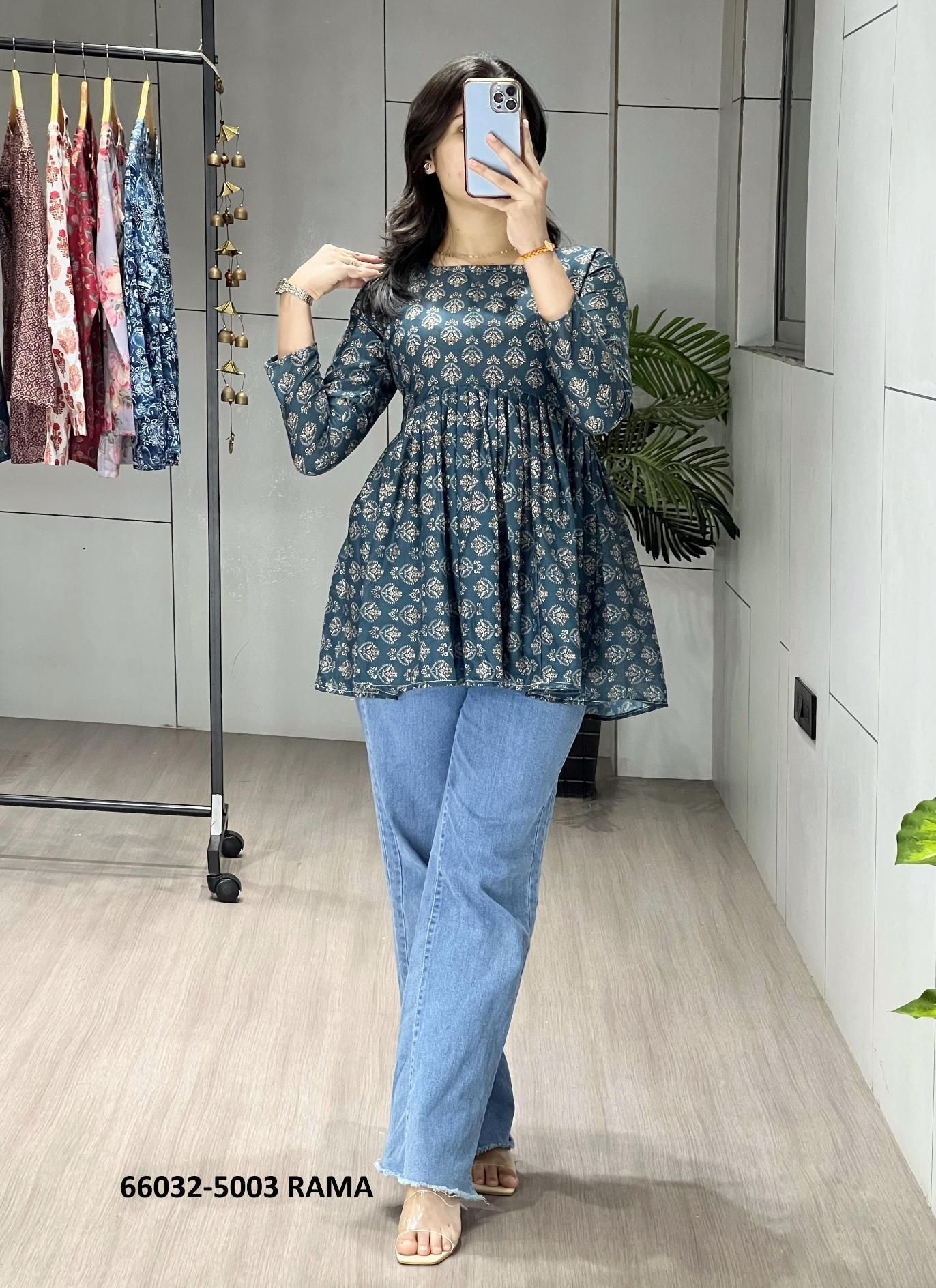 SERIES 5003 - Catalog # 66032 (Set of 6 Readymade Women's Kurtis / Tops) SERIES 5003 - Catalog # 66032 (Set of 6 Readymade Women's Kurtis / Tops)
