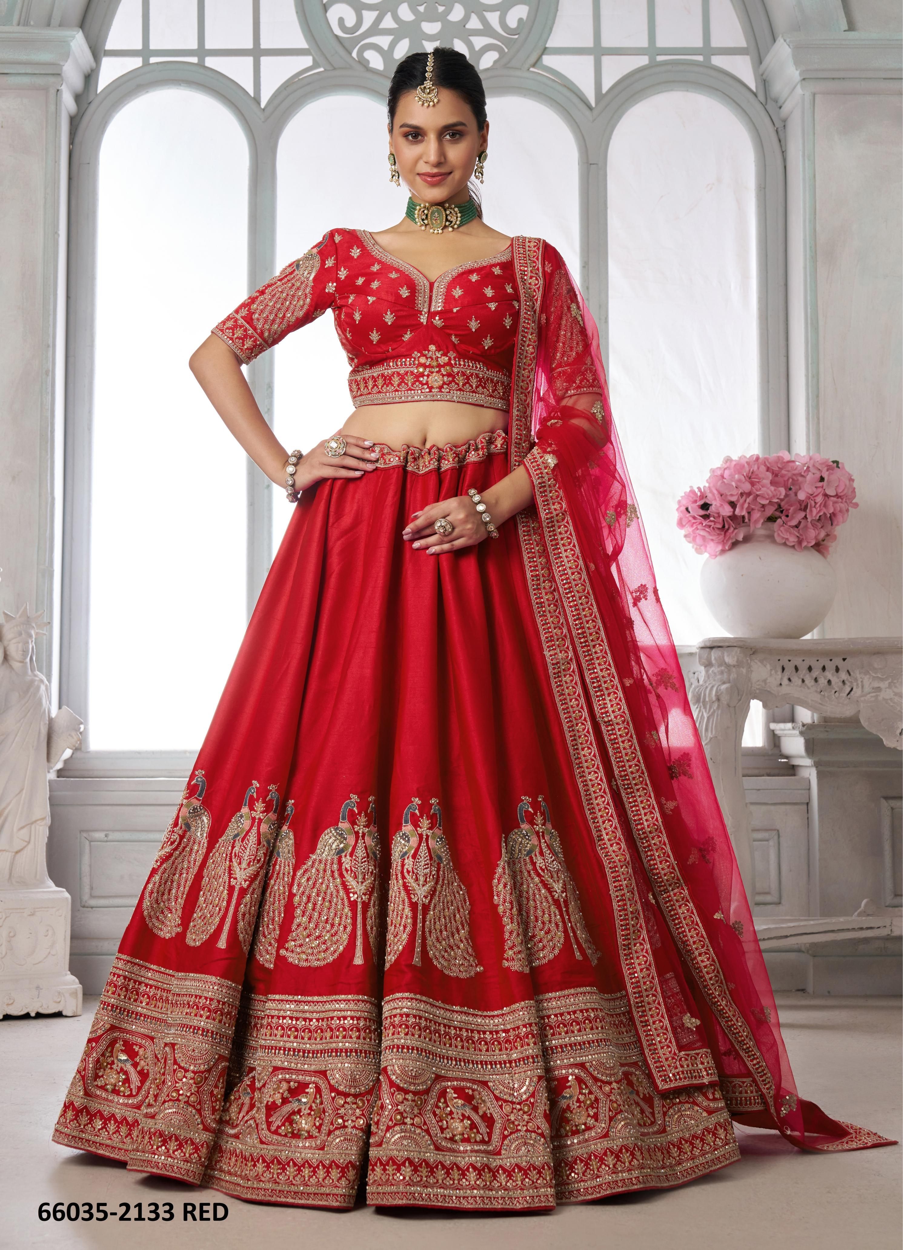 SERIES 2133 - Catalog # 66035 (Set of 3 Semi-Stitched Lehengas) SERIES 2133 - Catalog # 66035 (Set of 3 Semi-Stitched Lehengas)