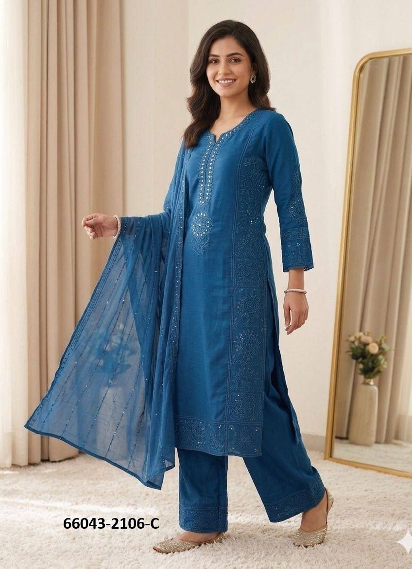 SERIES 2106 - Catalog # 66043 (Set of 5 Readymade Salwar Suits) SERIES 2106 - Catalog # 66043 (Set of 5 Readymade Salwar Suits)