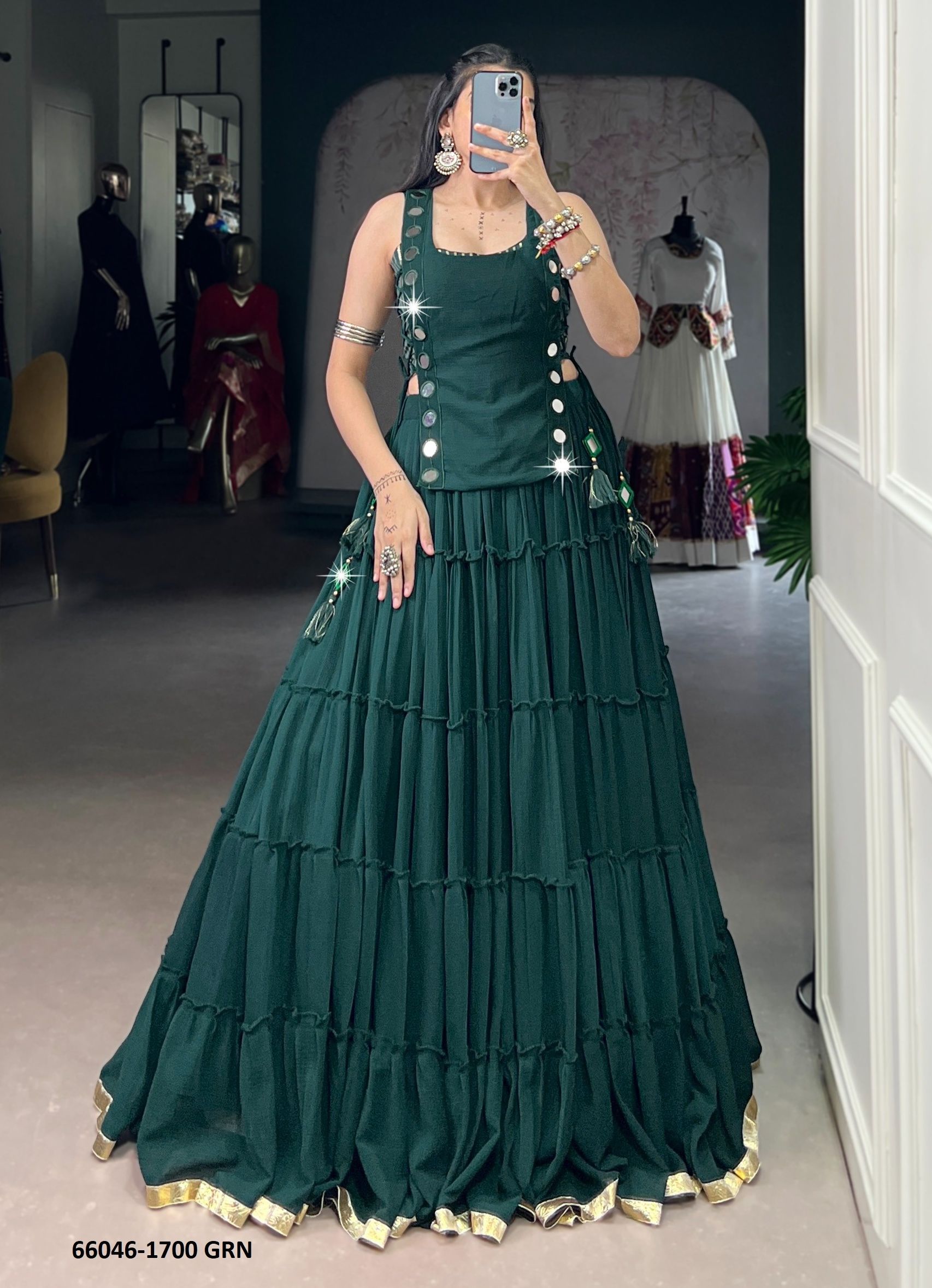 SERIES 1700 - Catalog # 66046 (Set of 4 Readymade Lehengas) SERIES 1700 - Catalog # 66046 (Set of 4 Readymade Lehengas)