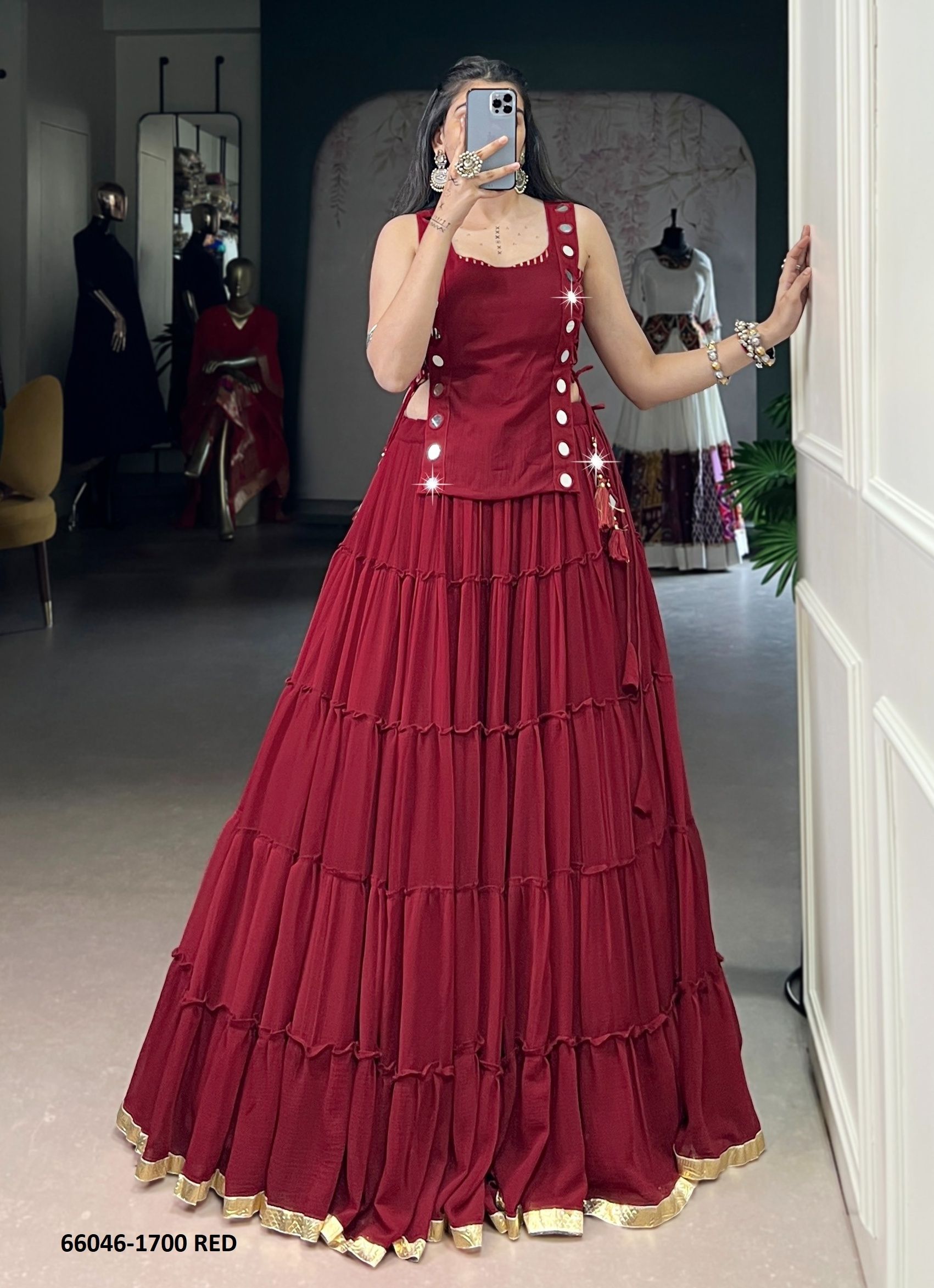 SERIES 1700 - Catalog # 66046 (Set of 4 Readymade Lehengas) SERIES 1700 - Catalog # 66046 (Set of 4 Readymade Lehengas)