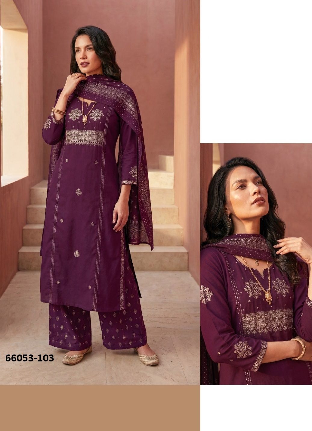 COTTON ZULFI - Catalog # 66053 (Set of 6 Readymade Salwar Suits) COTTON ZULFI - Catalog # 66053 (Set of 6 Readymade Salwar Suits)